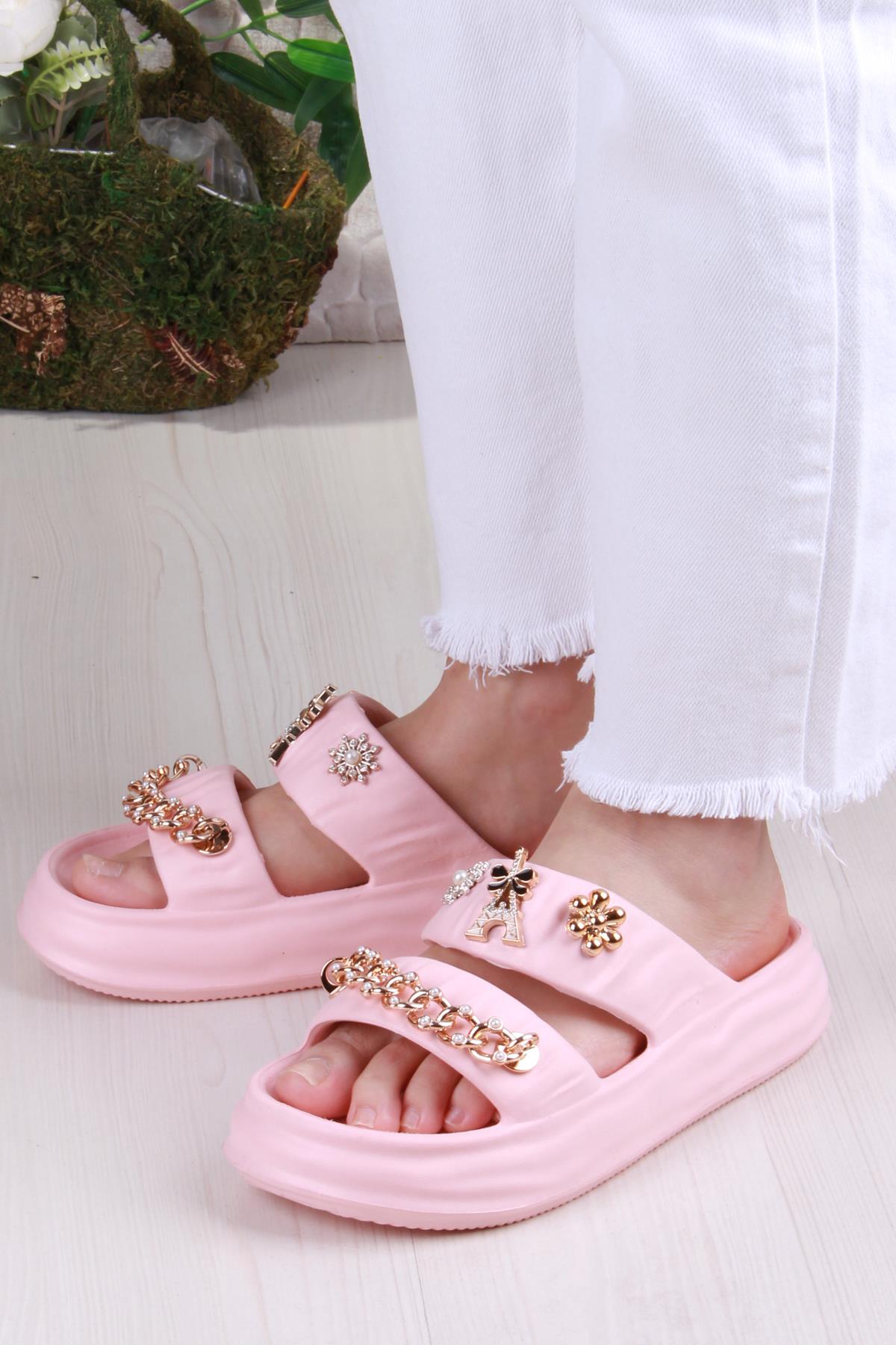 Smx EZ5118 Plaj Deniz Havuz Terliği Hafif Rahat Esnek Kadın Terlik - Görsel 4