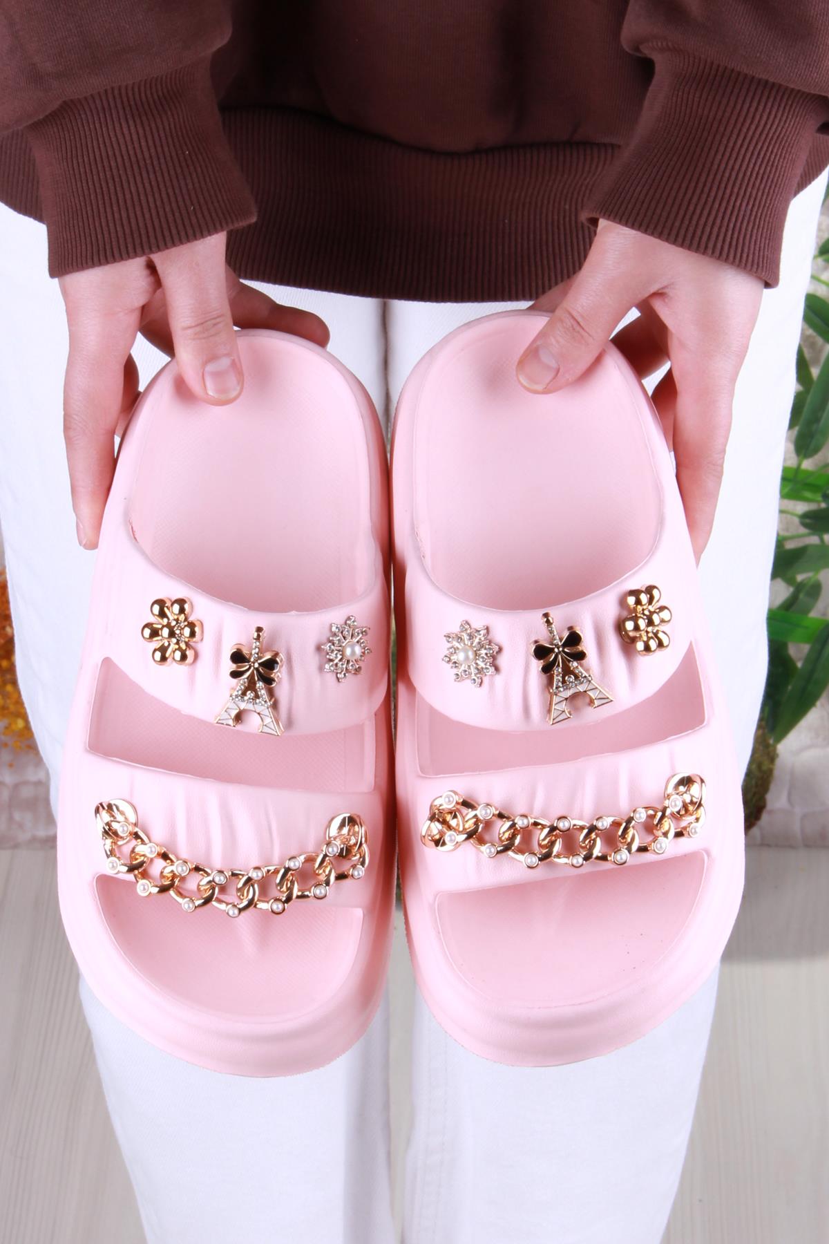 Smx EZ5118 Plaj Deniz Havuz Terliği Hafif Rahat Esnek Kadın Terlik - Görsel 5