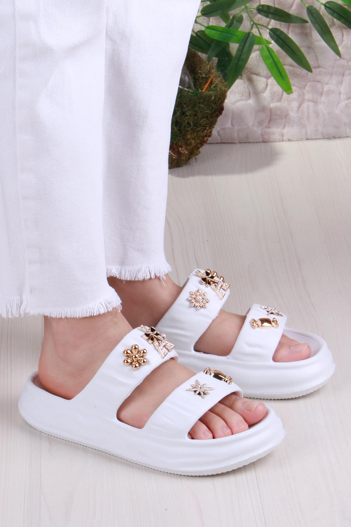 Smx EZ5118 Plaj Deniz Havuz Terliği Hafif Rahat Esnek Kadın Terlik - Görsel 2