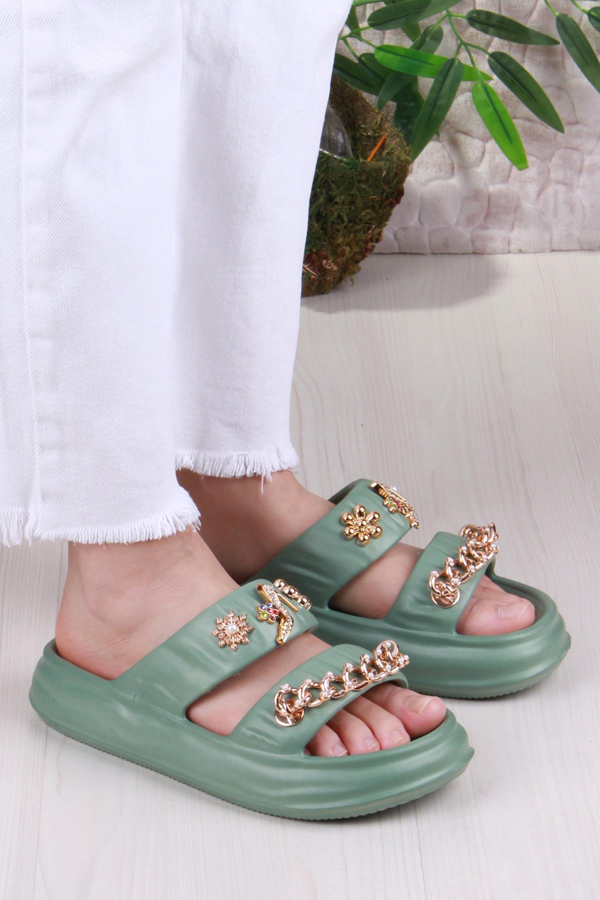 Smx EZ5118 Plaj Deniz Havuz Terliği Hafif Rahat Esnek Kadın Terlik - Görsel 2