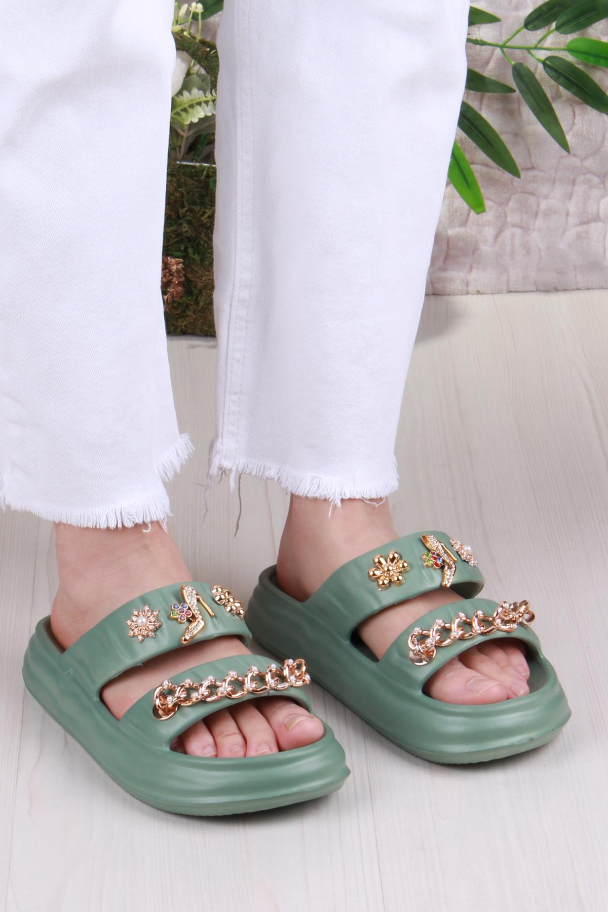 Smx EZ5118 Plaj Deniz Havuz Terliği Hafif Rahat Esnek Kadın Terlik - Görsel 3