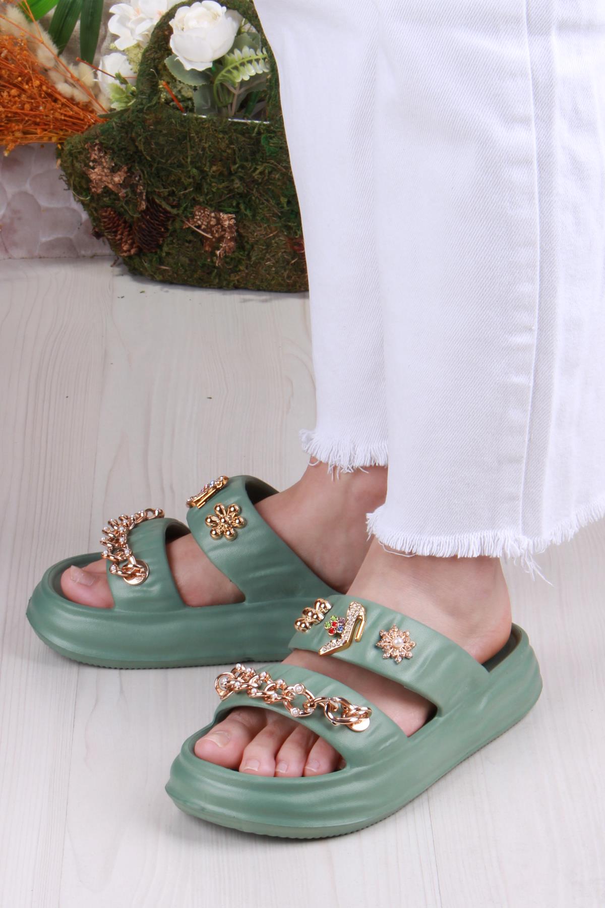 Smx EZ5118 Plaj Deniz Havuz Terliği Hafif Rahat Esnek Kadın Terlik - Görsel 4