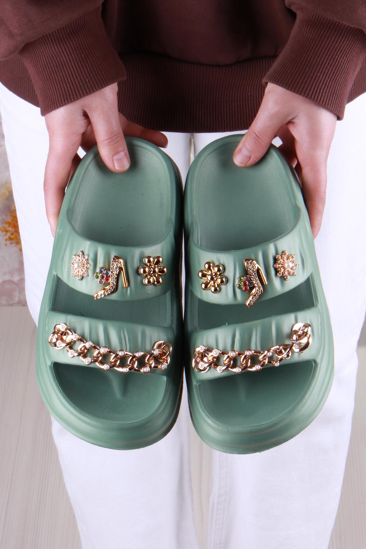 Smx EZ5118 Plaj Deniz Havuz Terliği Hafif Rahat Esnek Kadın Terlik - Görsel 5