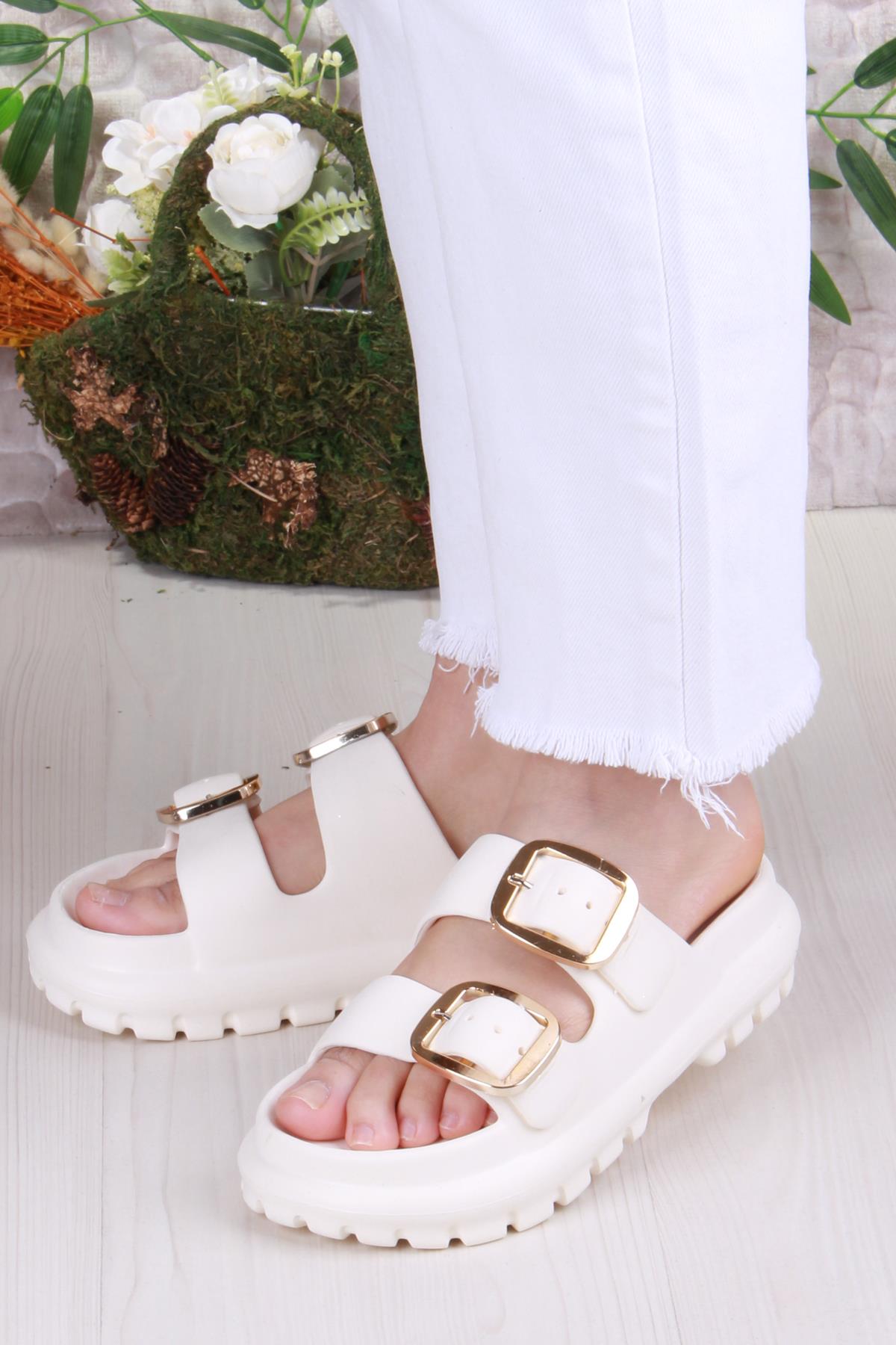 Smx EZ0173 Plaj Deniz Havuz Terliği Hafif Rahat Esnek Kadın Terlik - Görsel 4