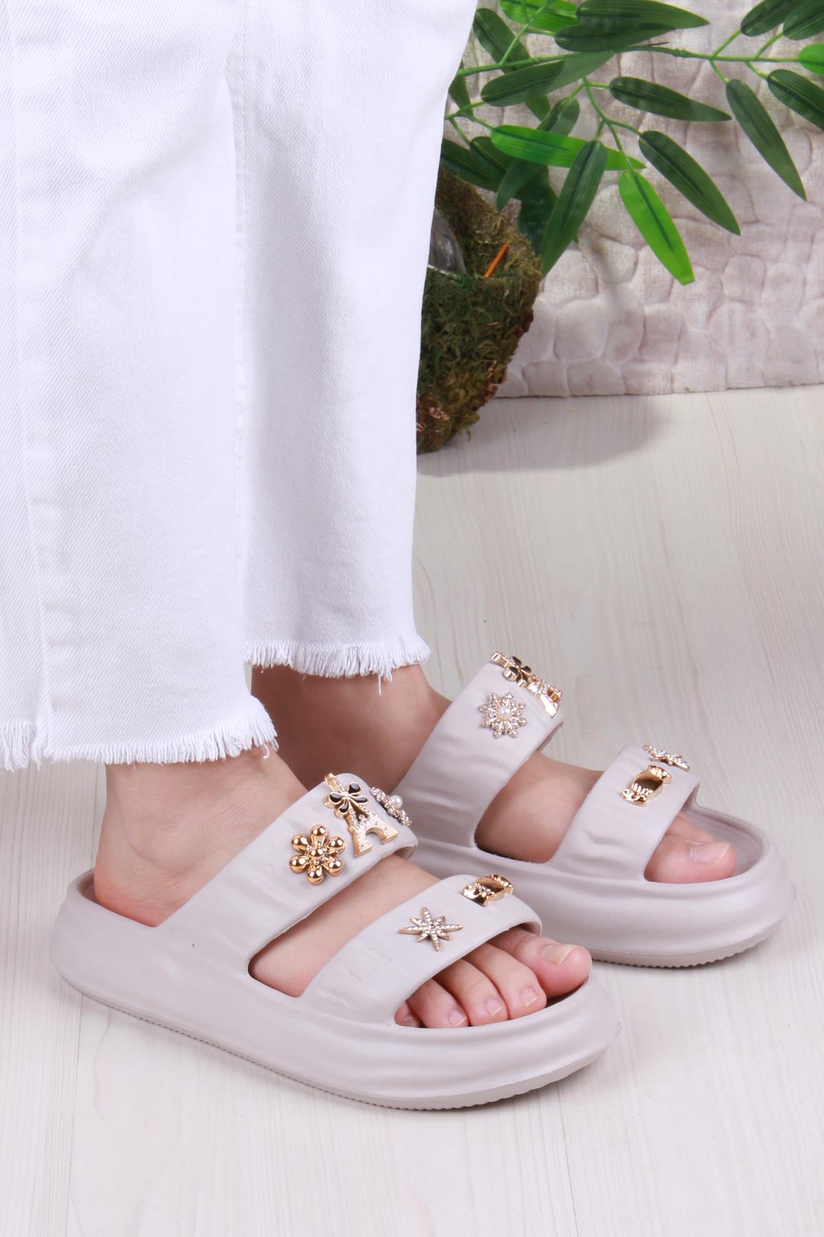 Smx EZ5118 Plaj Deniz Havuz Terliği Hafif Rahat Esnek Kadın Terlik - Görsel 2