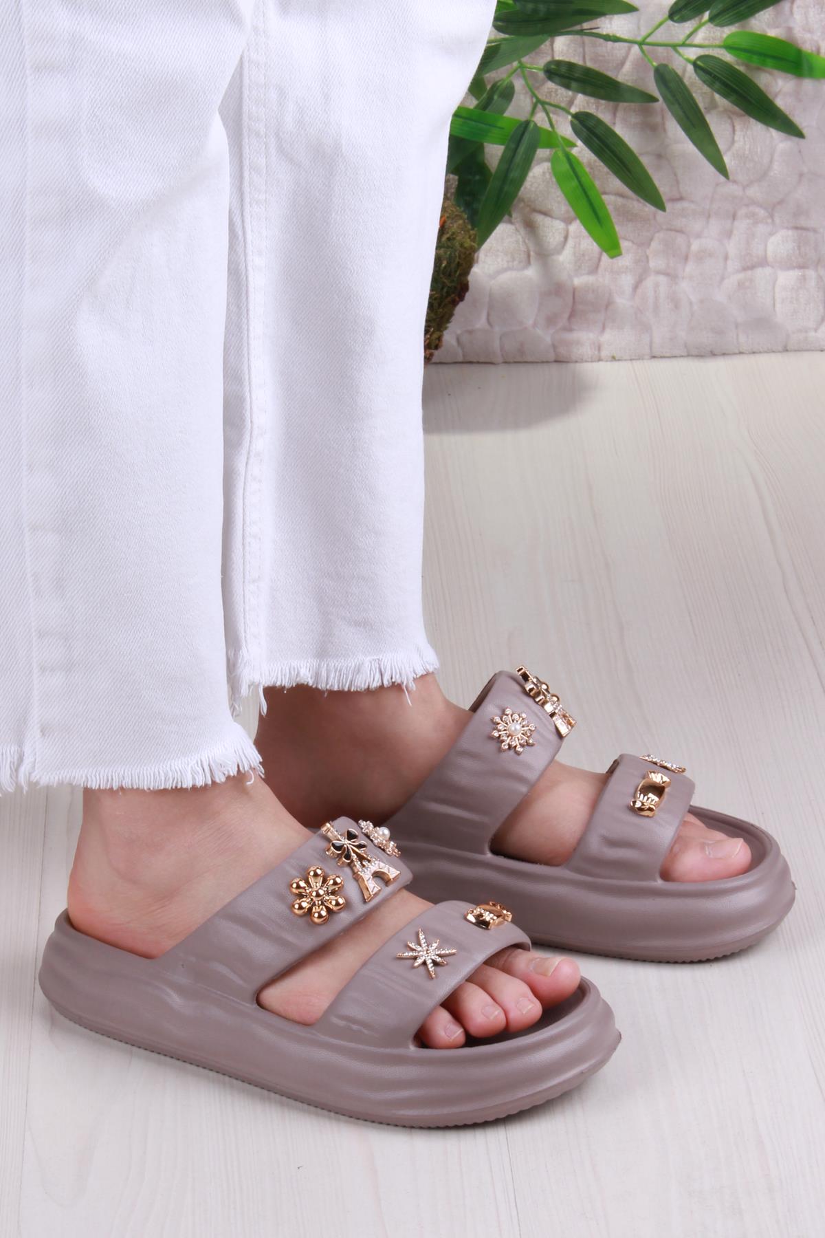 Smx EZ5118 Plaj Deniz Havuz Terliği Hafif Rahat Esnek Kadın Terlik - Görsel 2