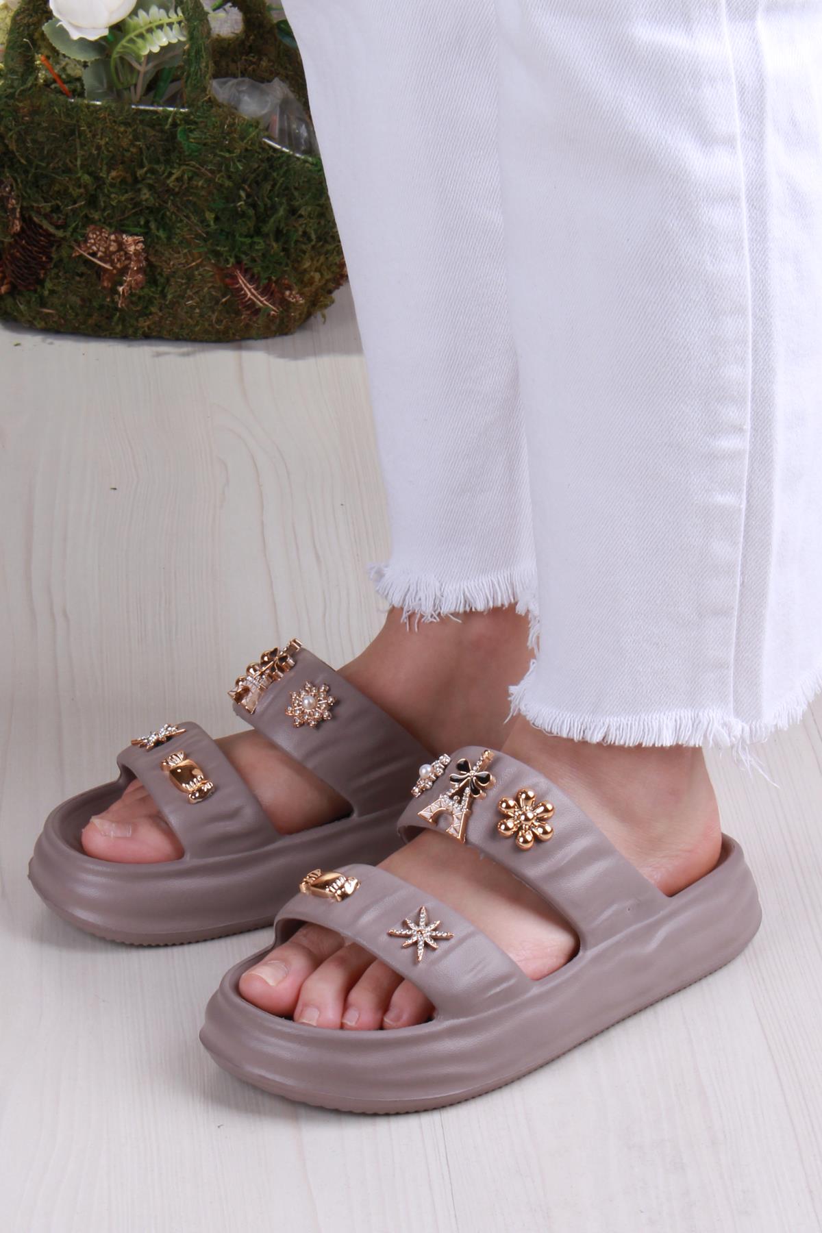 Smx EZ5118 Plaj Deniz Havuz Terliği Hafif Rahat Esnek Kadın Terlik - Görsel 4