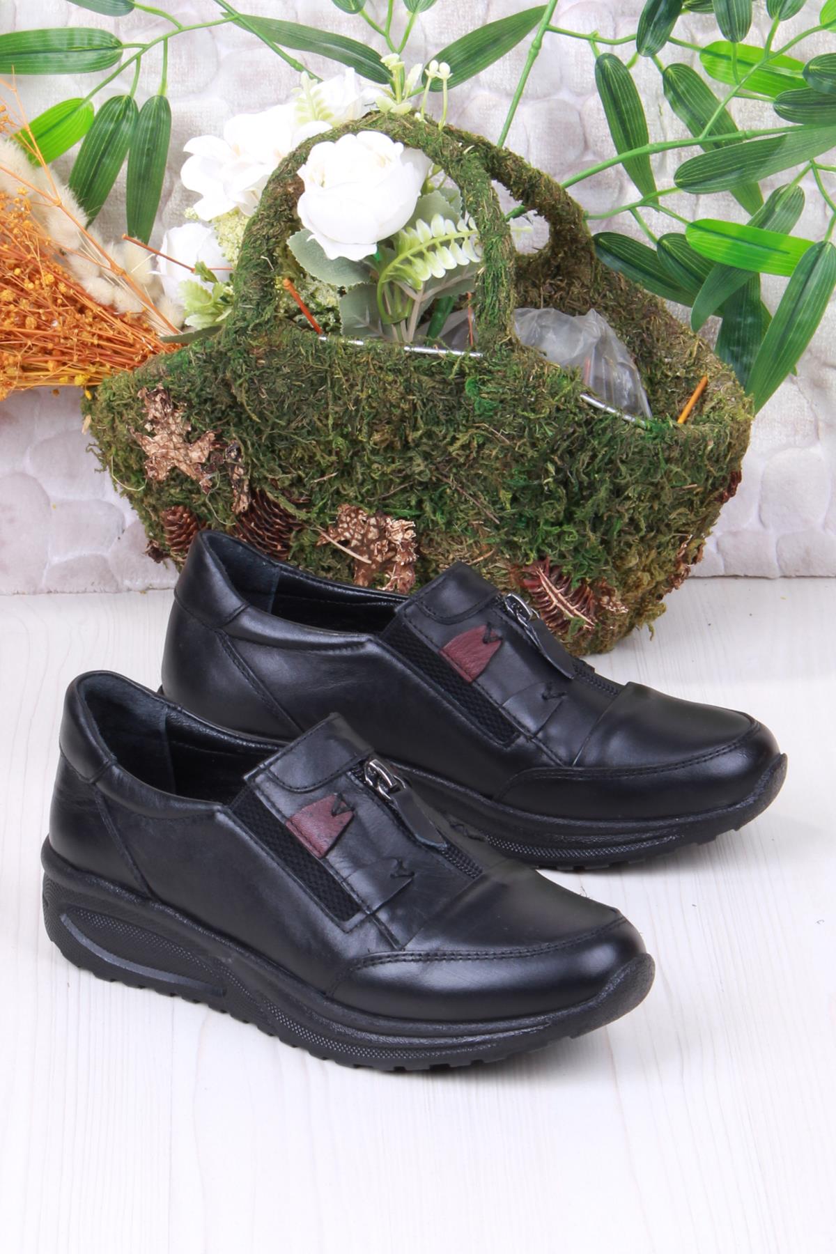 4284 Yumuşak Hafif Rahat Hakiki Deri Kadın Ayakkabı - Görsel 2