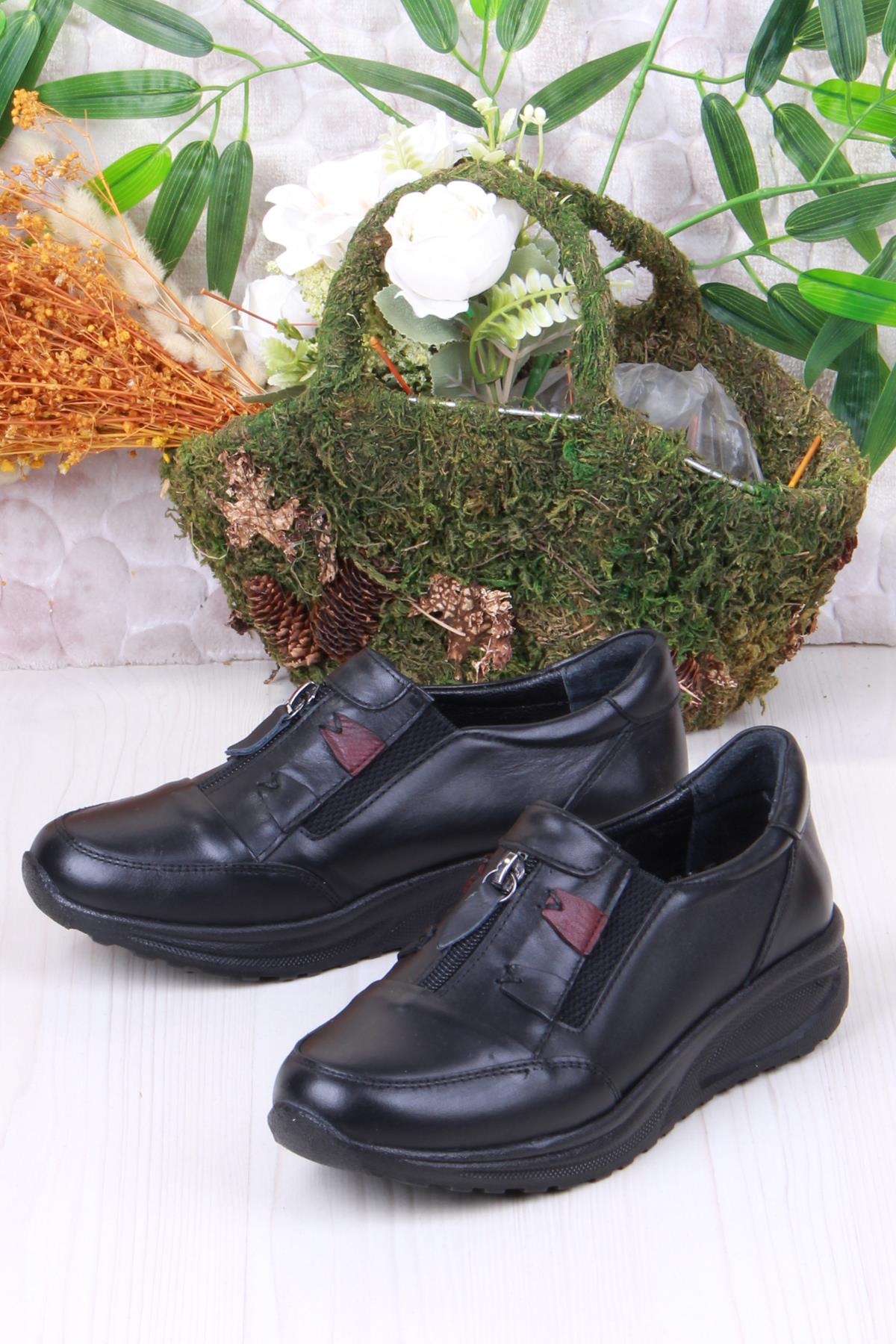 4284 Yumuşak Hafif Rahat Hakiki Deri Kadın Ayakkabı - Görsel 4