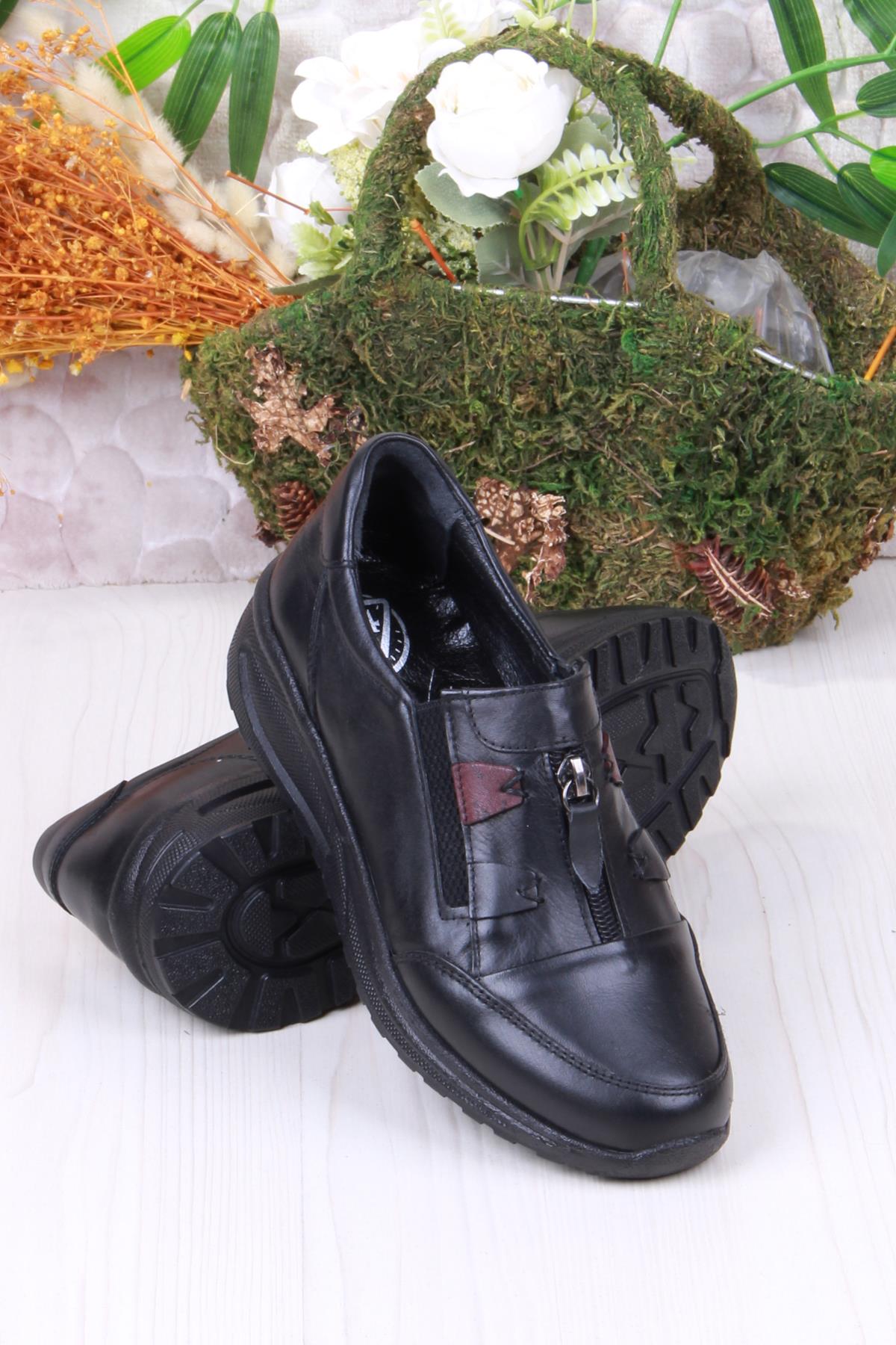 4284 Yumuşak Hafif Rahat Hakiki Deri Kadın Ayakkabı - Görsel 5