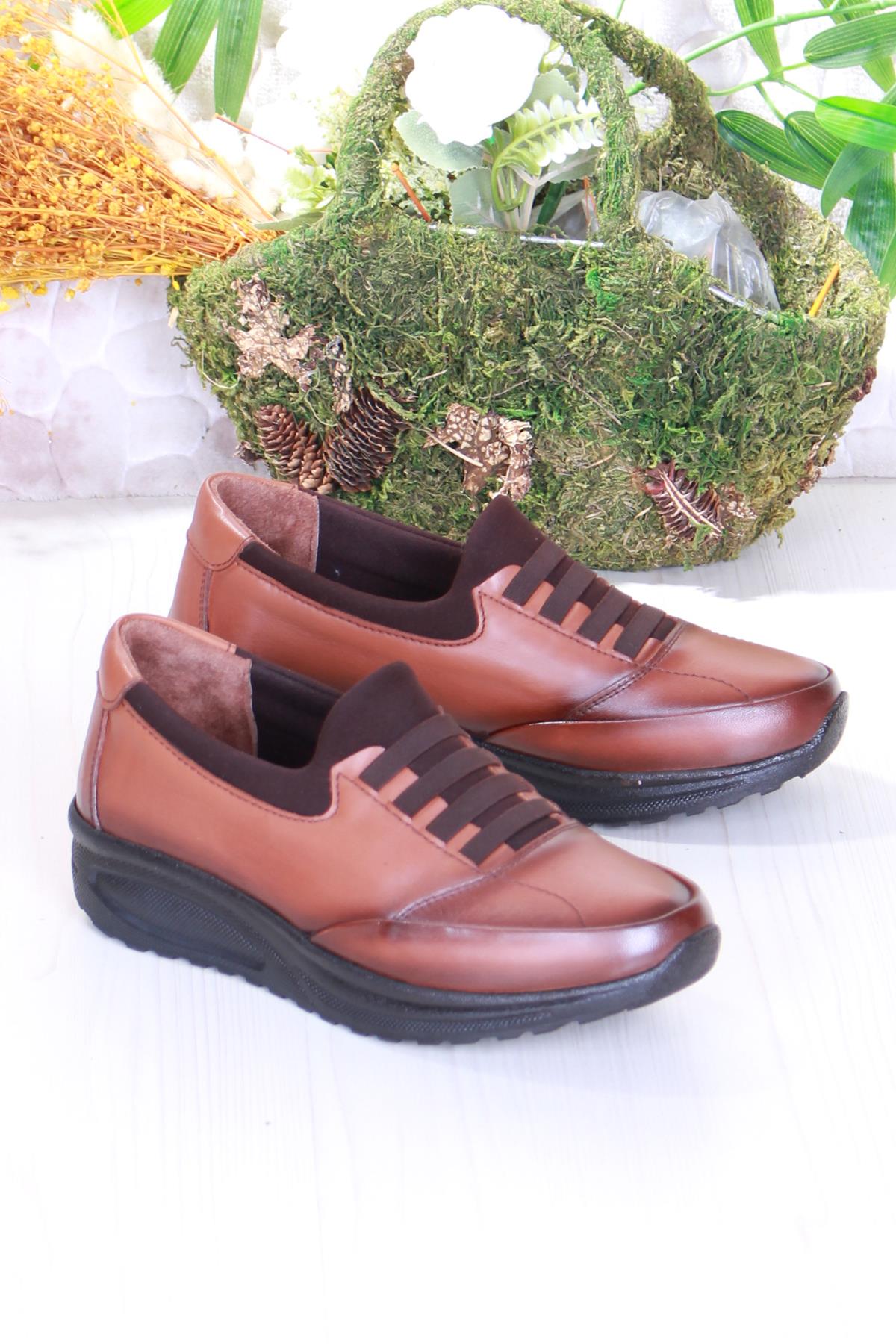 4282 Yumuşak Hafif Rahat Hakiki Deri Kadın Ayakkabı - Görsel 2