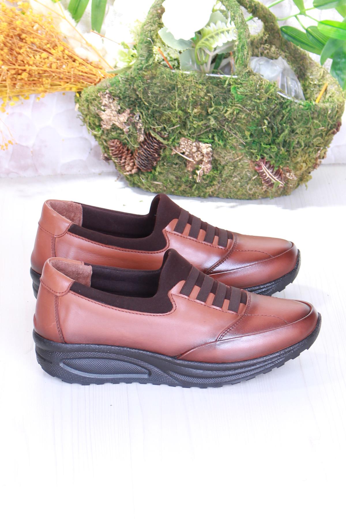4282 Yumuşak Hafif Rahat Hakiki Deri Kadın Ayakkabı - Görsel 3