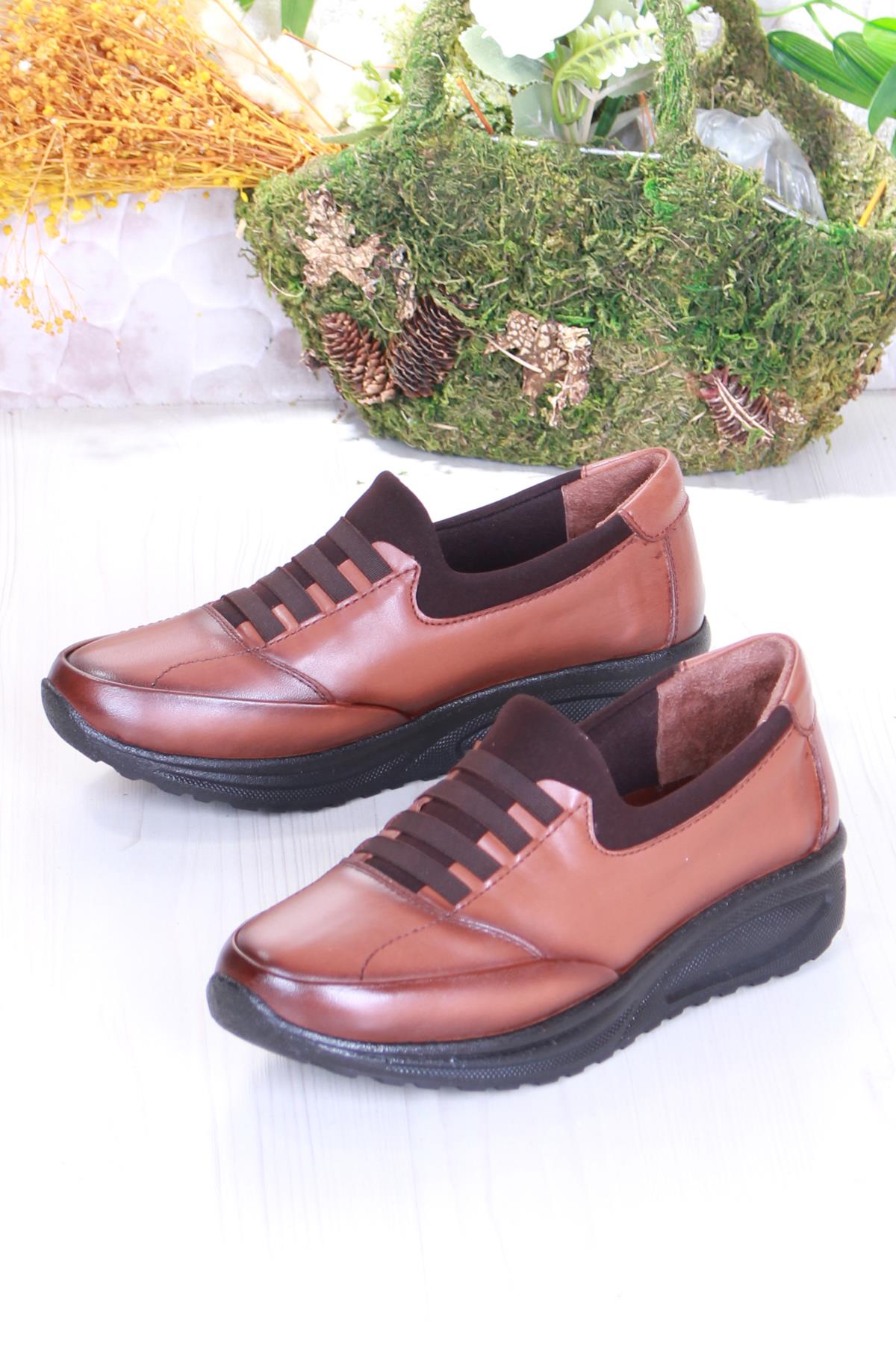 4282 Yumuşak Hafif Rahat Hakiki Deri Kadın Ayakkabı - Görsel 4