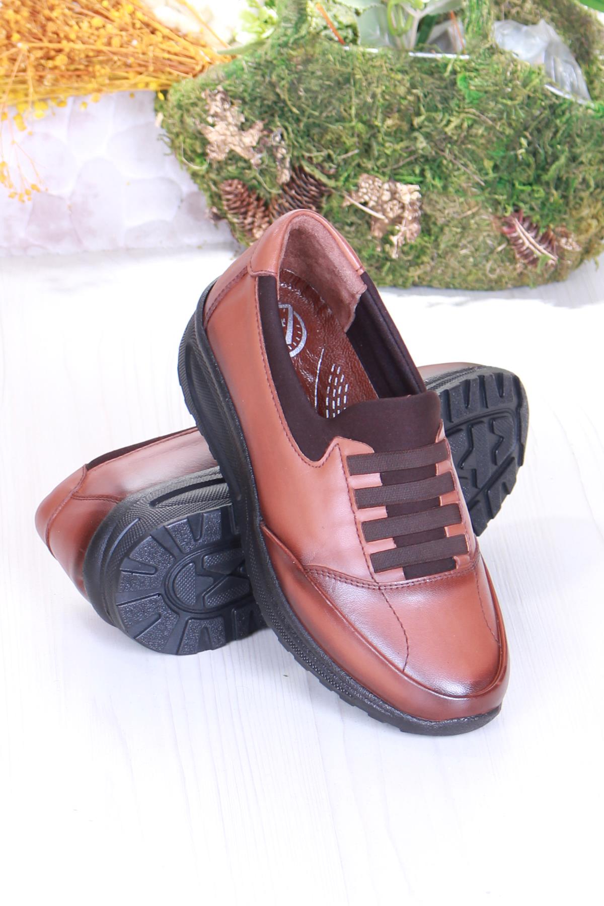 4282 Yumuşak Hafif Rahat Hakiki Deri Kadın Ayakkabı - Görsel 5