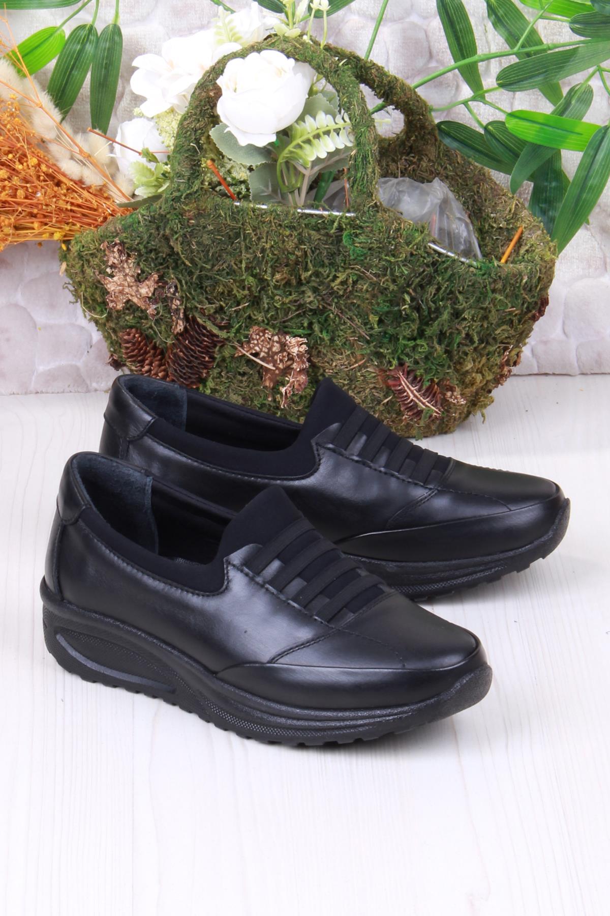 4282 Yumuşak Hafif Rahat Hakiki Deri Kadın Ayakkabı - Görsel 2