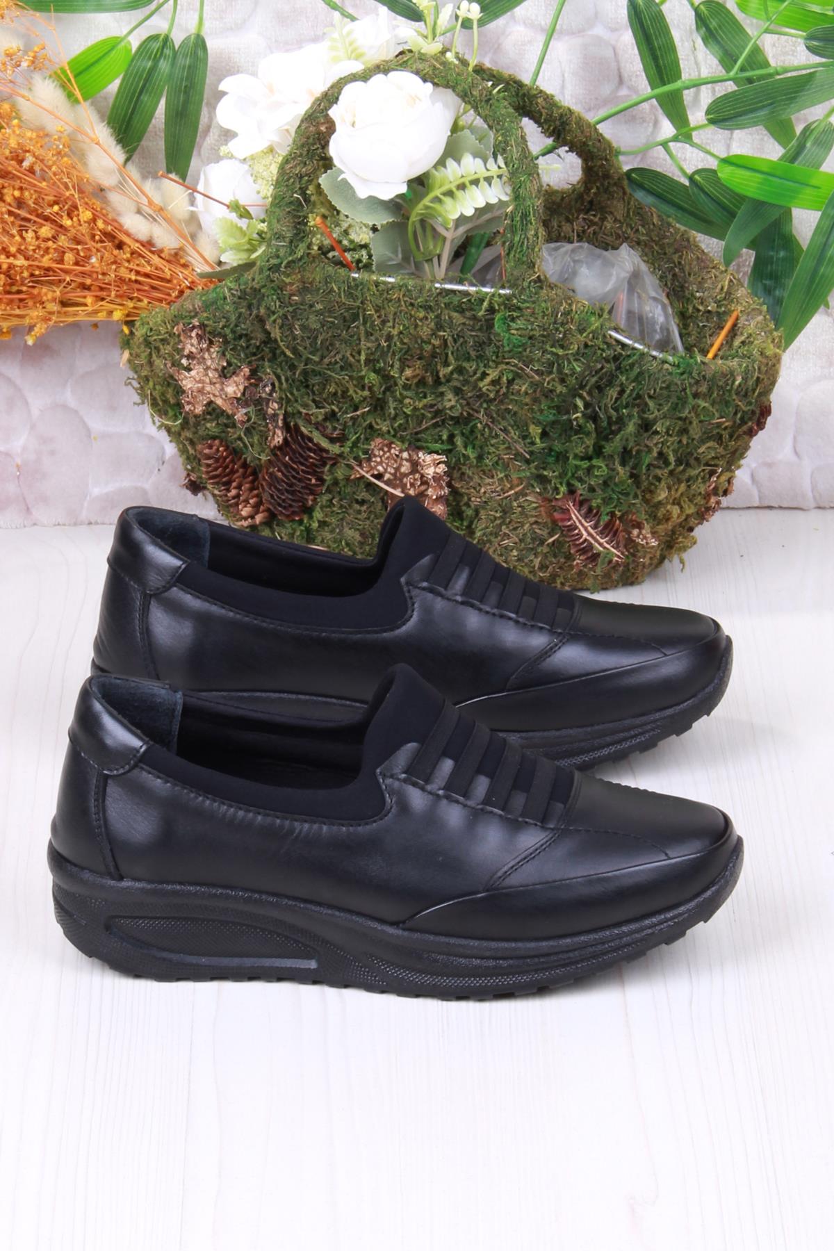 4282 Yumuşak Hafif Rahat Hakiki Deri Kadın Ayakkabı - Görsel 3