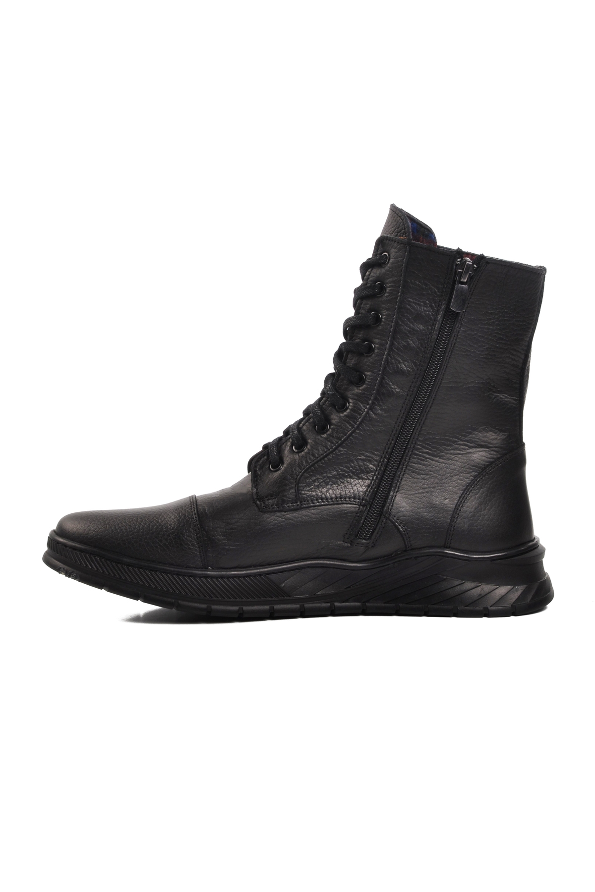 Aspor Siyah İçi Polarlı Hakiki Deri Düz Erkek Bot - Görsel 3