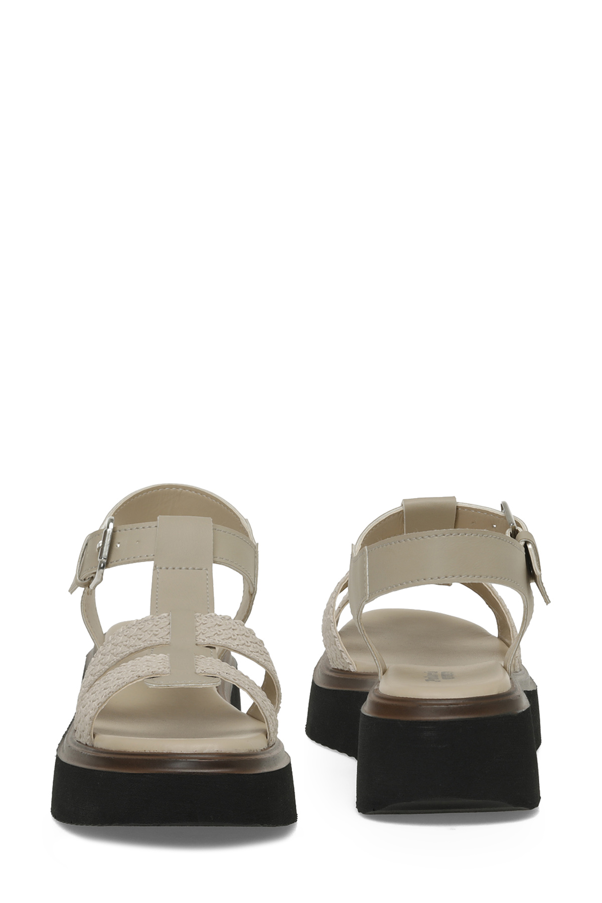 325064.Z 5FX Bej Kadın Dolgu Topuk Sandalet - Görsel 6