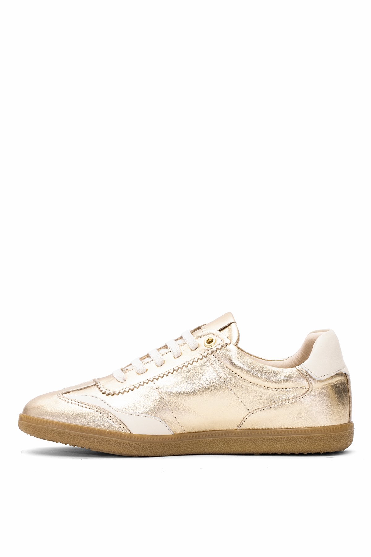 D25YA-550 Kadın Hakiki Deri Klasik Sneaker Altın - Görsel 4