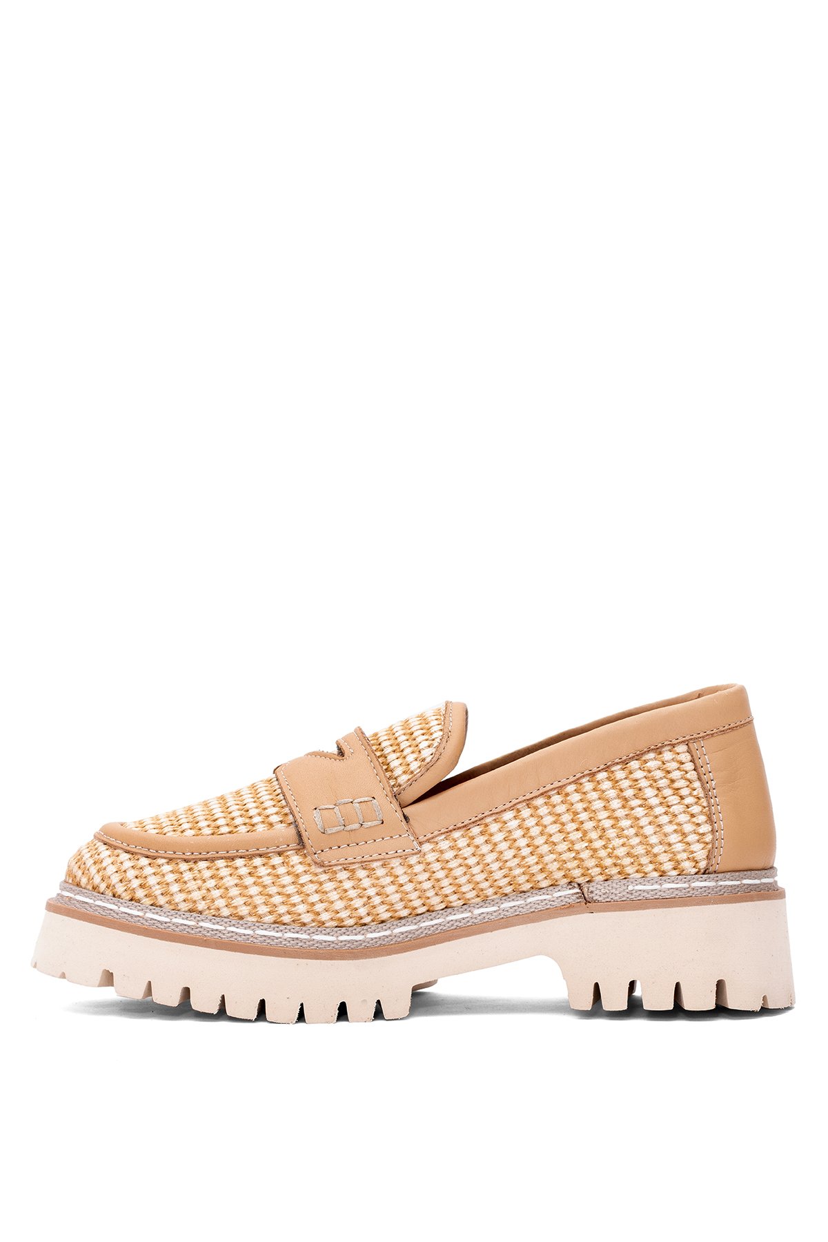 D25YA-3660 Kadın Hakiki Deri Casual Ayakkabı Taba - Görsel 4