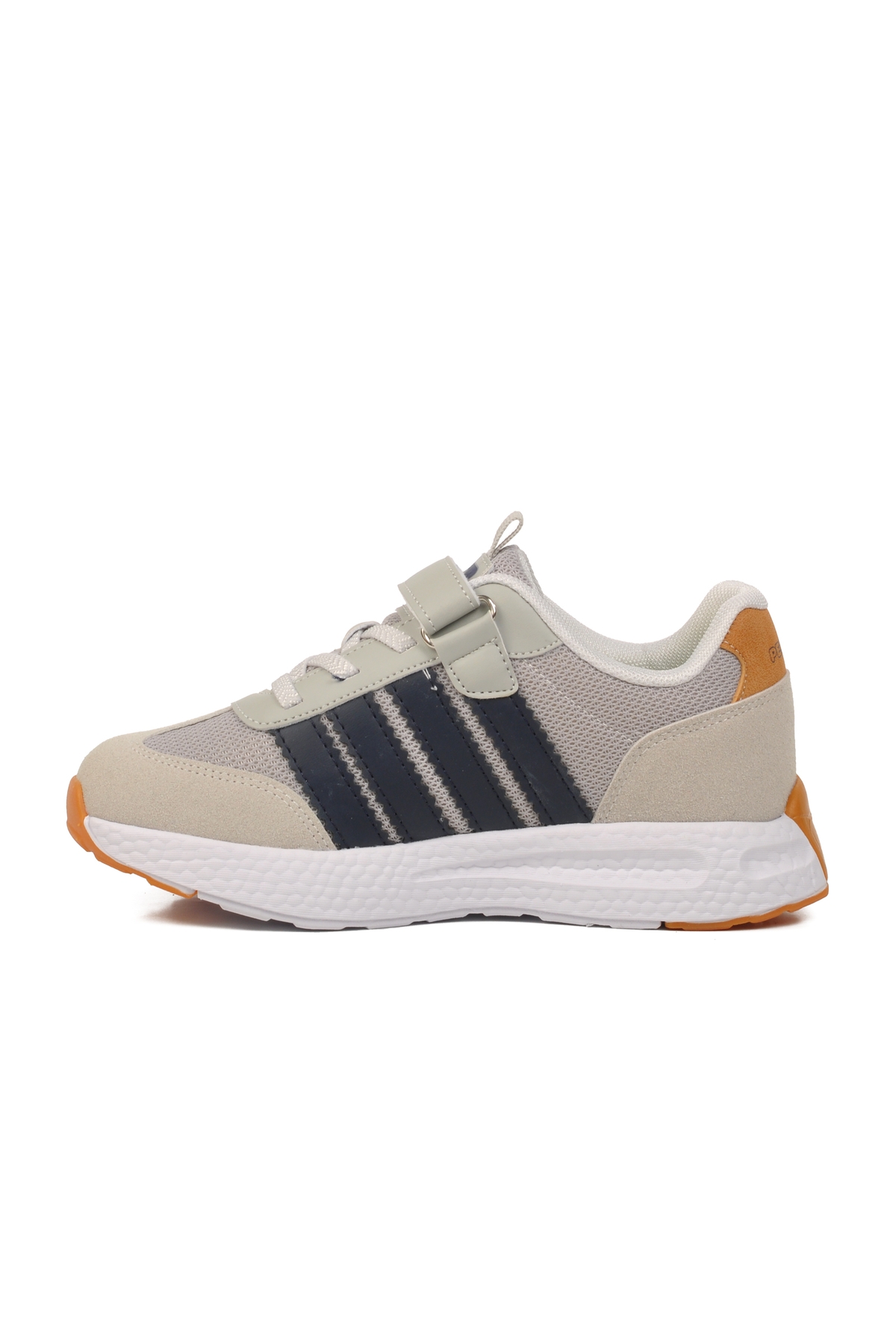 Gri Lacivert Cırtlı Erkek Çocuk Spor Ayakkabı - Görsel 3