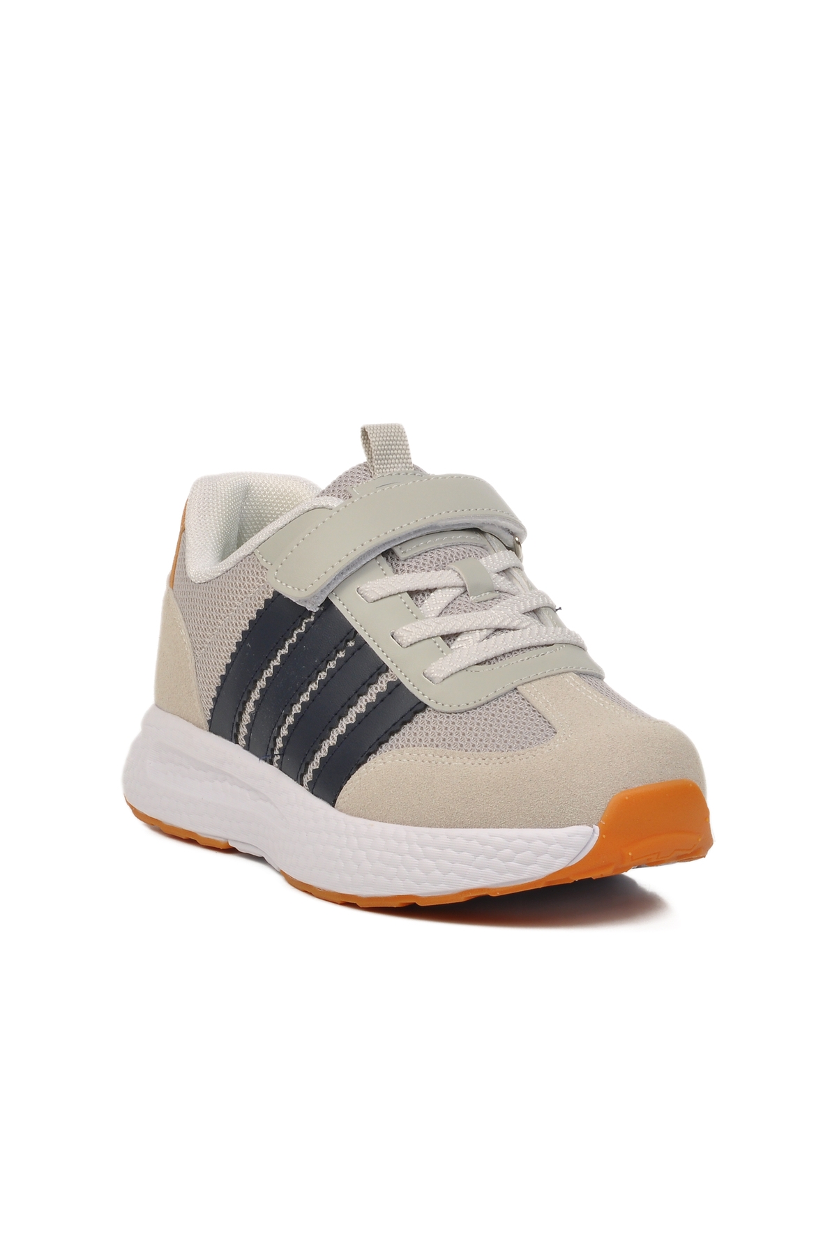 Gri Lacivert Cırtlı Erkek Çocuk Spor Ayakkabı - Görsel 4