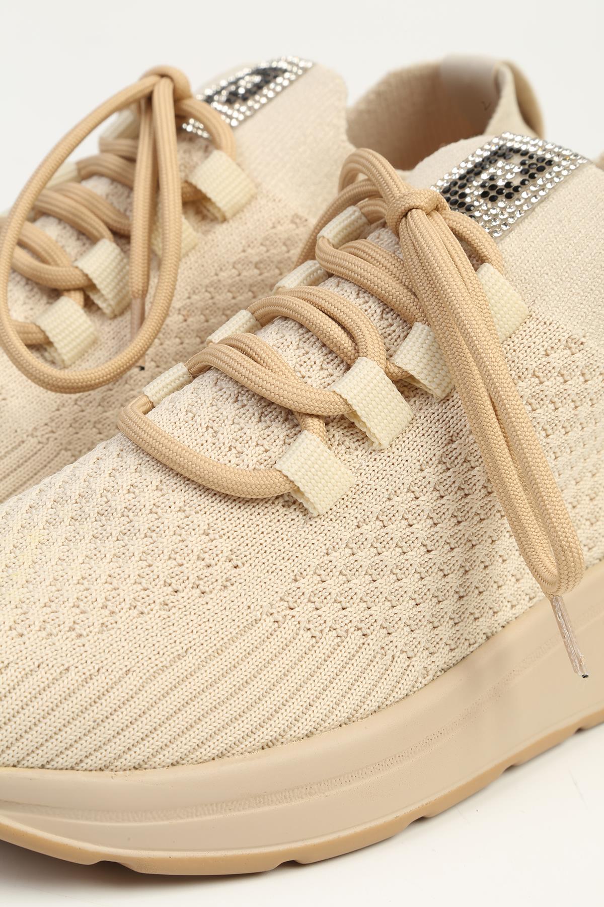 Bej Kadın Spor Ayakkabı PC-54778 - Görsel 5
