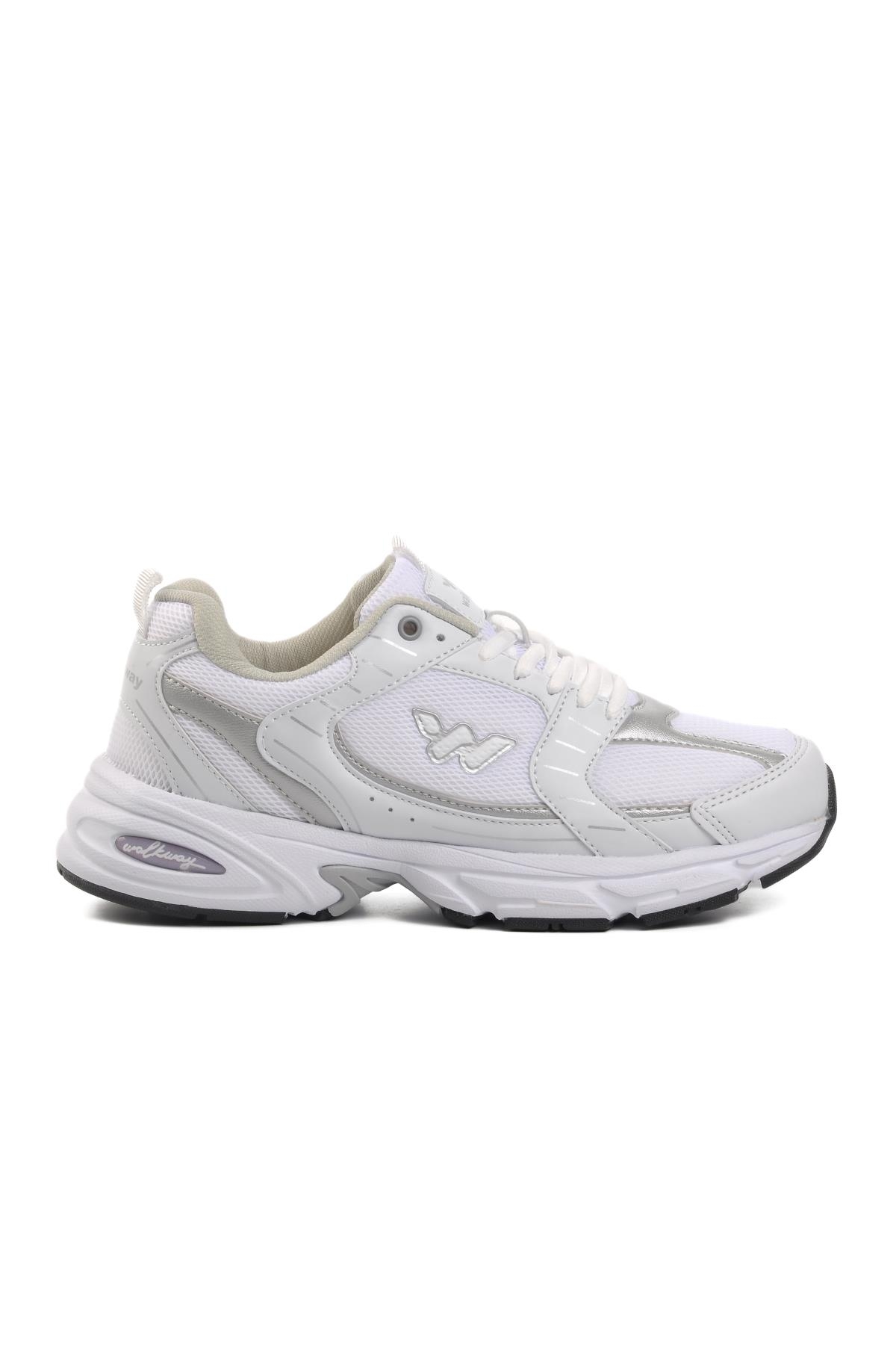 Beyaz Gümüş Unisex Spor Ayakkabı - Görsel 2