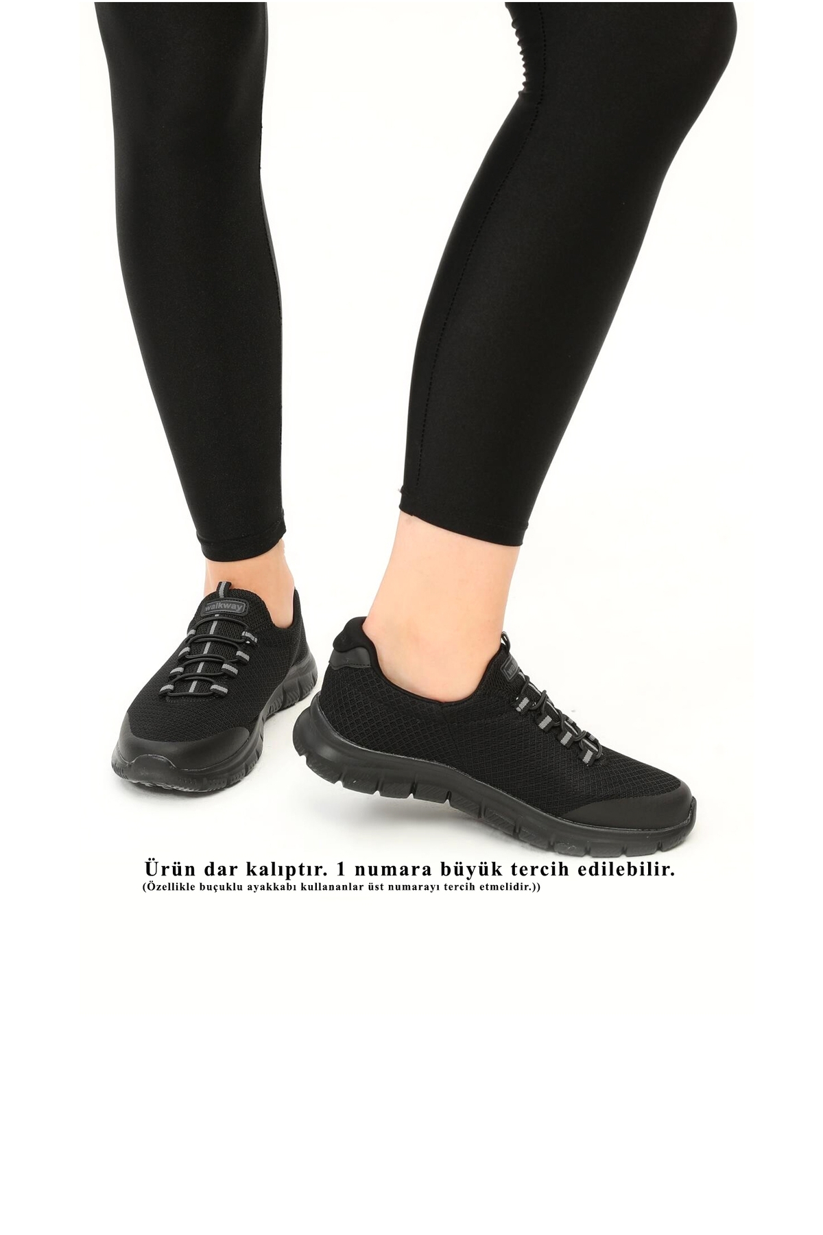 Siyah Siyah Comfort Kadın Spor Ayakkabı - Görsel 3