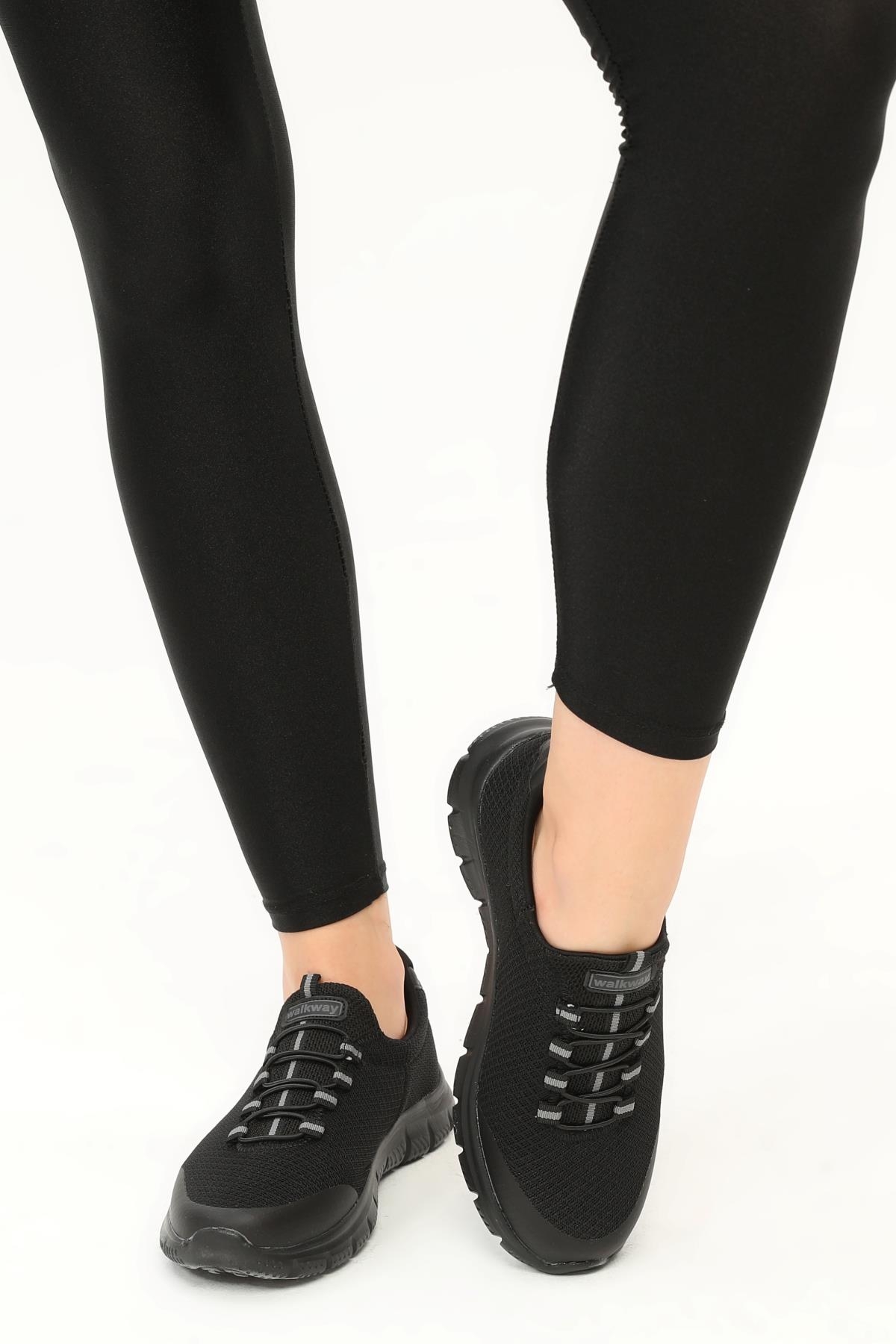 Siyah Siyah Comfort Kadın Spor Ayakkabı - Görsel 7