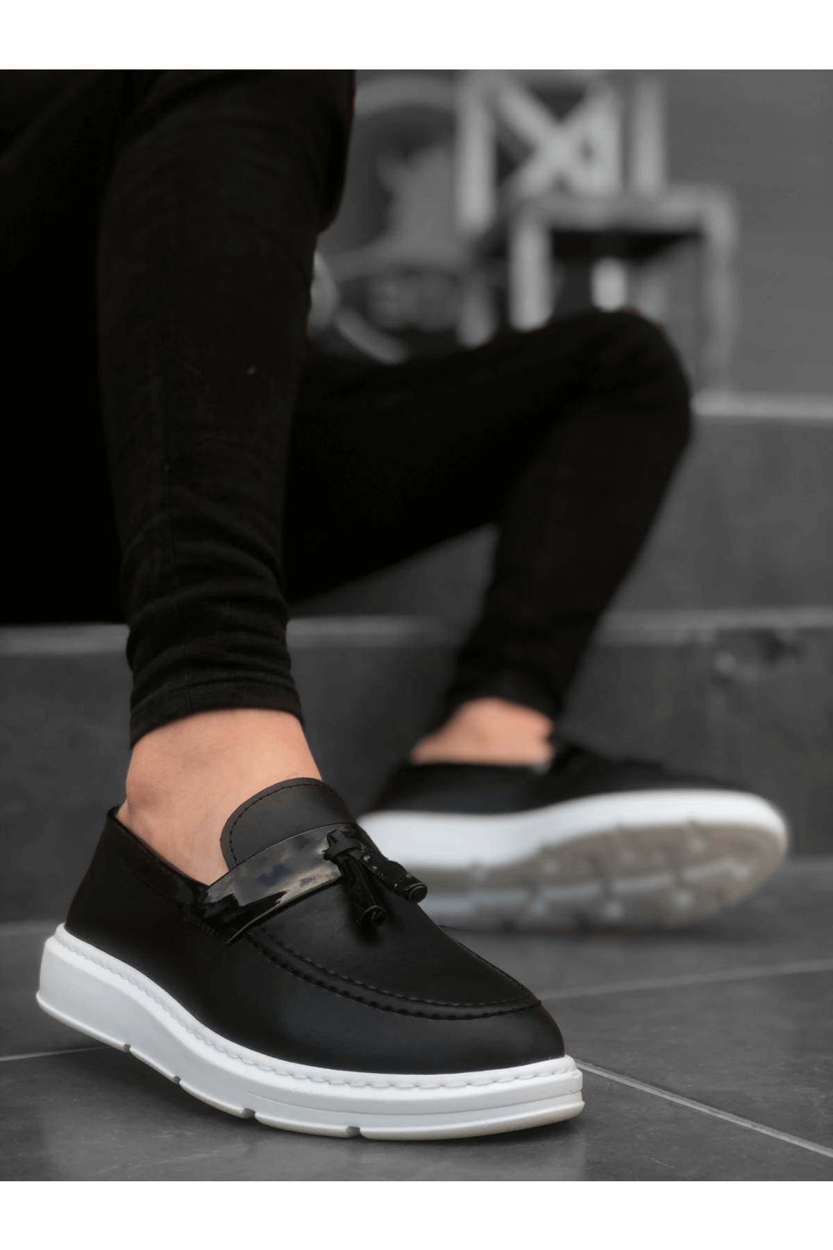 Pabucmarketi Çok Renkli Pabucmarketi Bağcıksız Püsküllü Erkek Ayakkabı TABAN)