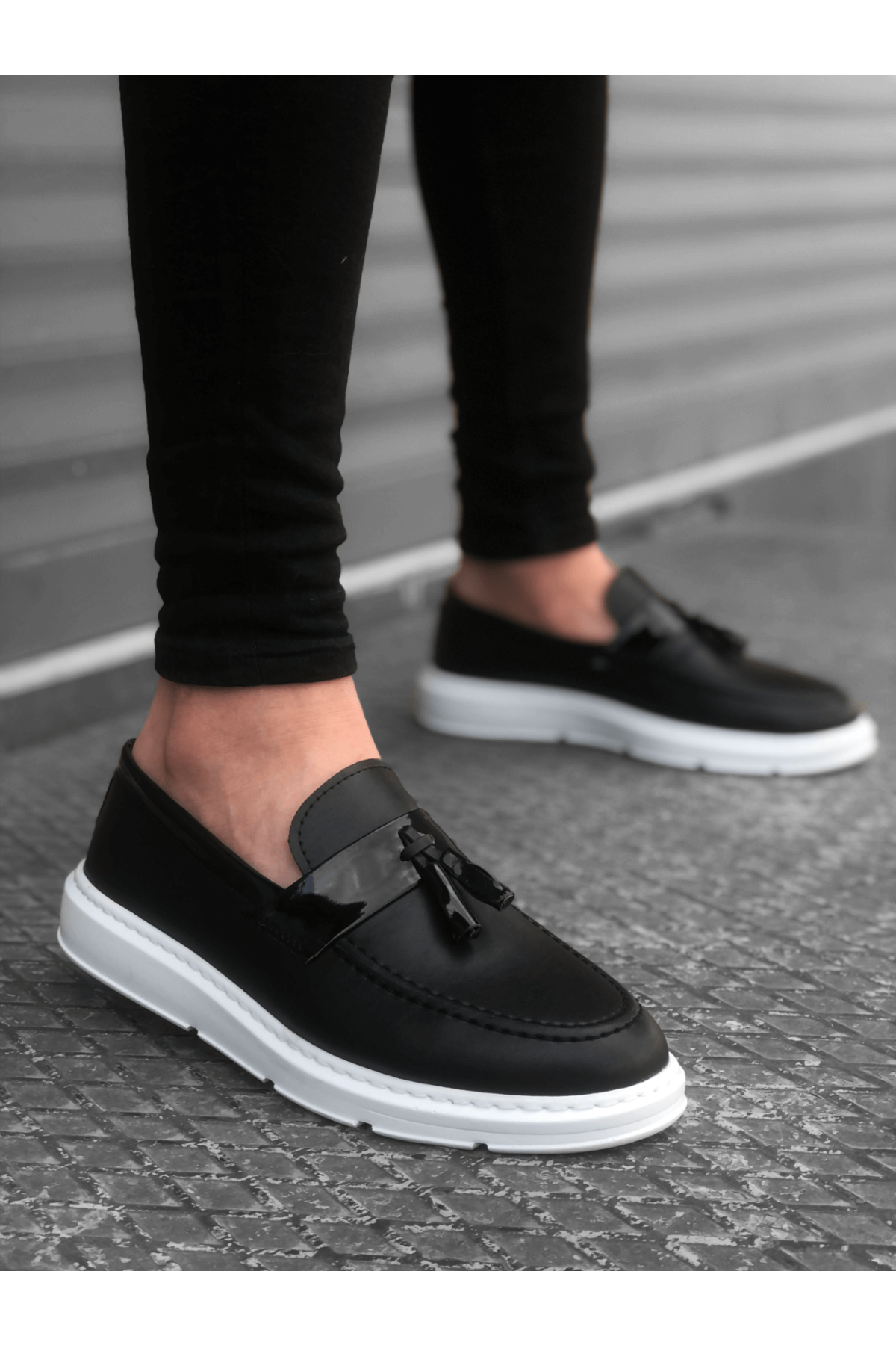 Pabucmarketi Çok Renkli Pabucmarketi Bağcıksız Püsküllü Erkek Ayakkabı TABAN)