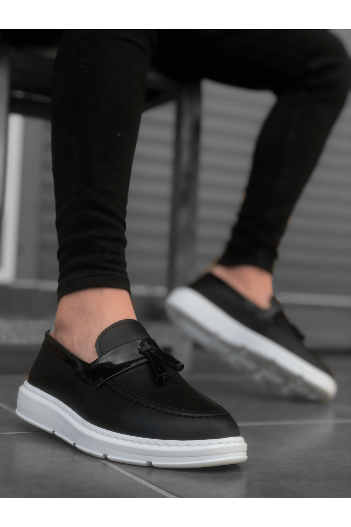 Pabucmarketi Çok Renkli Pabucmarketi Bağcıksız Püsküllü Erkek Ayakkabı TABAN)