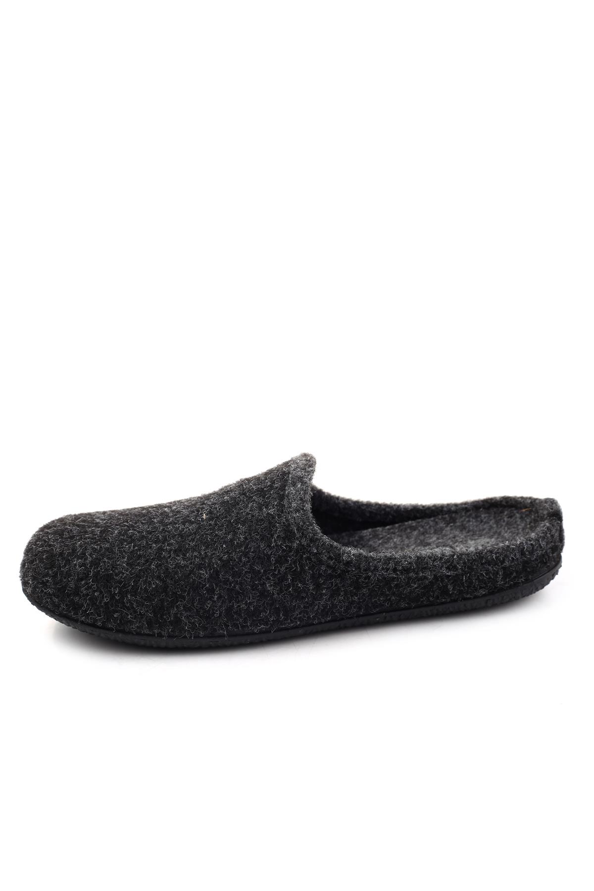 Gezer Gezer Siyah 15342 Erkek Kışlık Çıkarılabilir Keçe Taban Ev Halı Terliği Sandalet & Terlik | Flo Siyah - 4. görsel