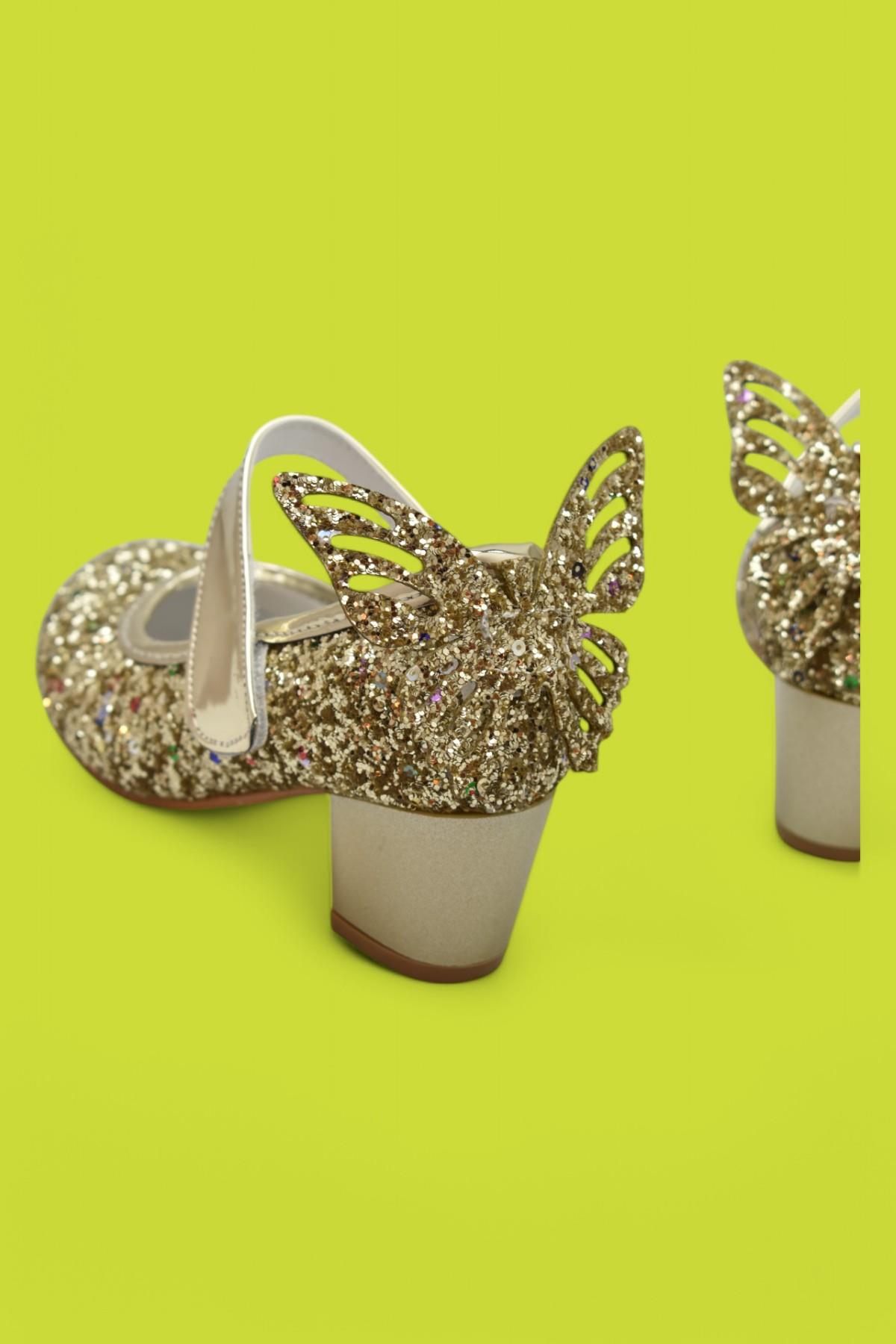 359 Abiye Kız Çocuk Topuklu Ayakkabı Kız Çocuk Nişan Abiye Ayakkabısı - Görsel 4