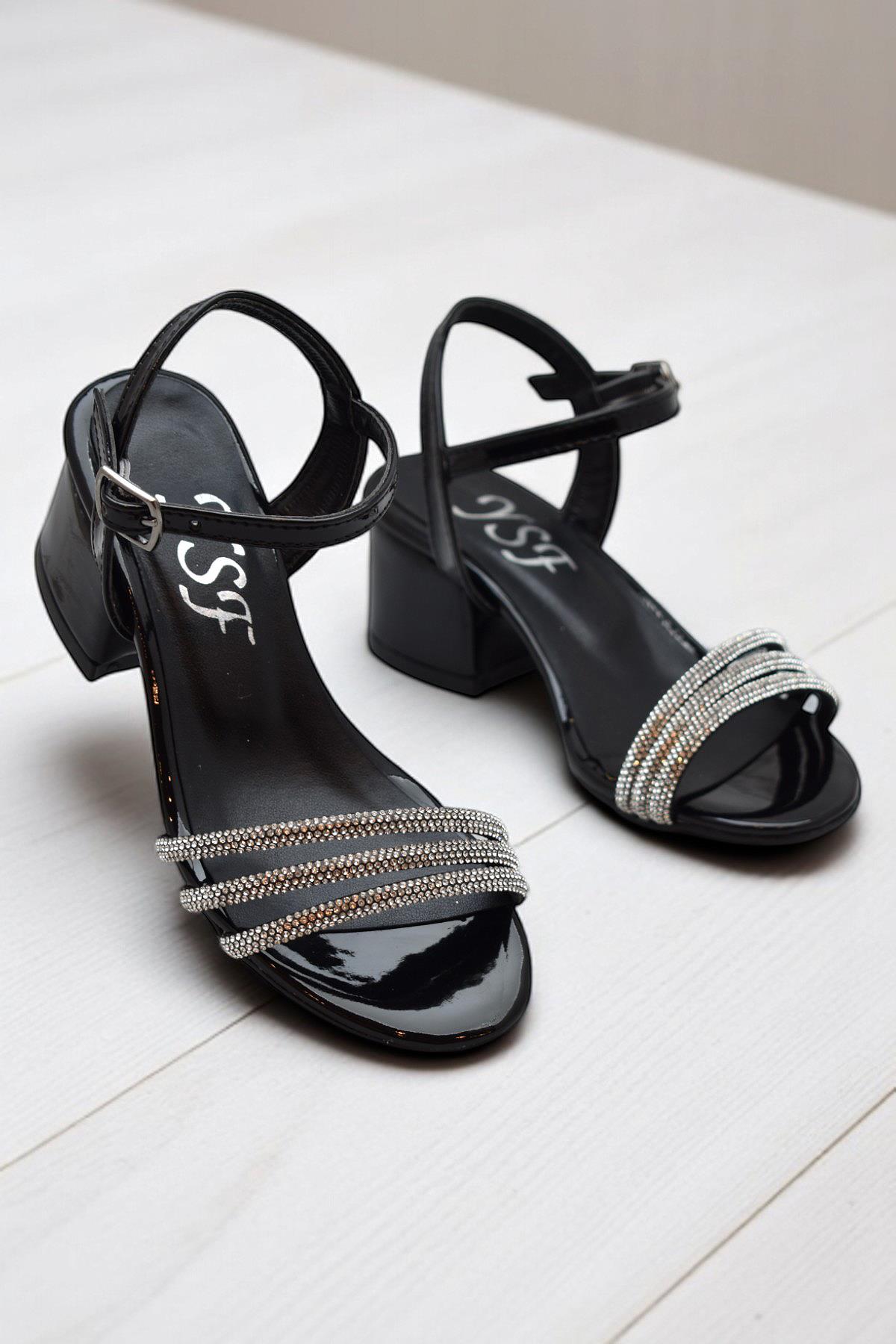 382 Abiye Kız Çocuk Topuklu Ayakkabı Kız Çocuk Nişan Abiye Ayakkabı Açık Çocuk Sandalet - Görsel 3