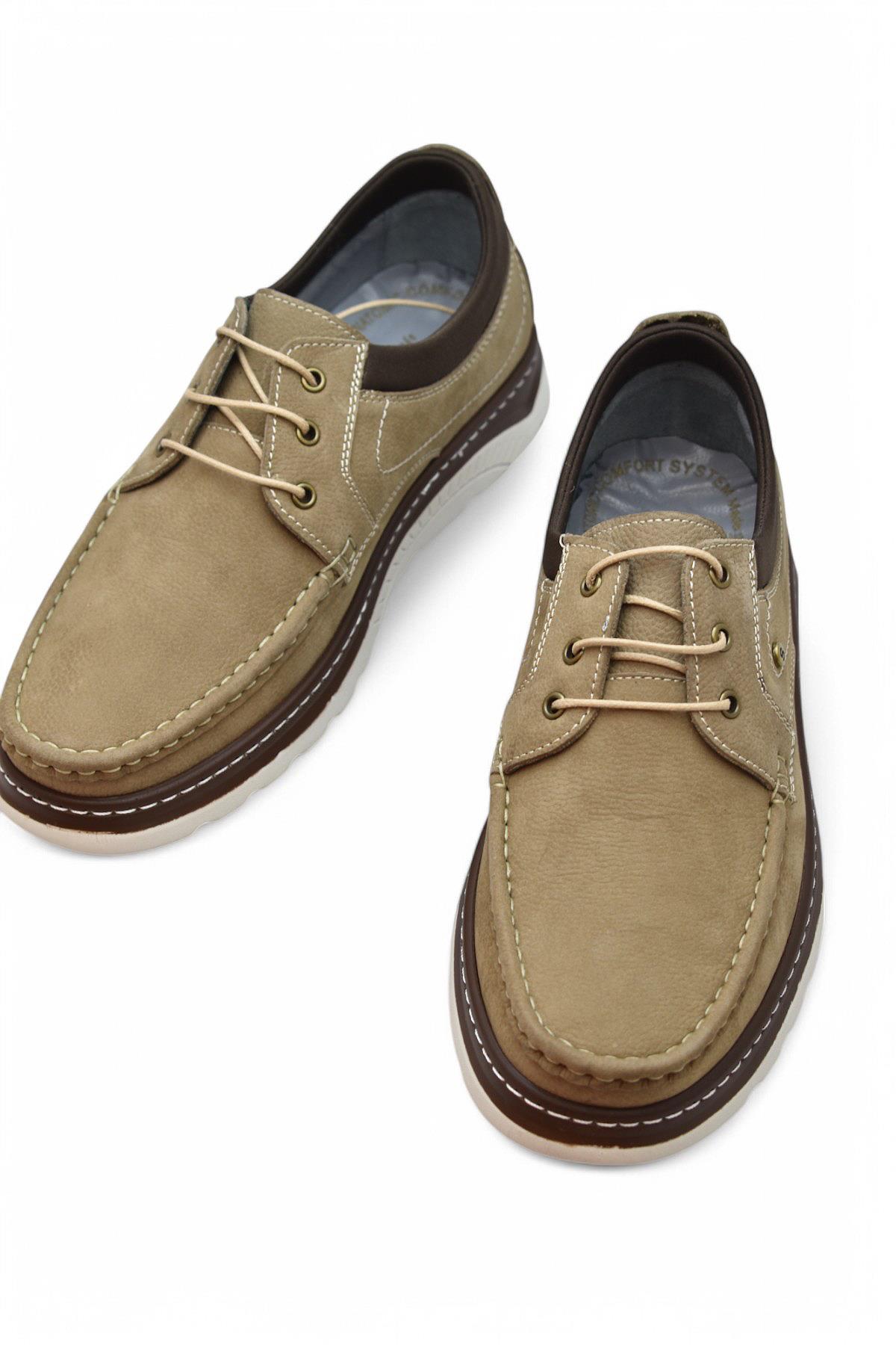 TAB2105 Ortopedik Taban Hakiki Deri Erkek Ayakkabı Günlük Erkek Tımbırlent Ayakkabı - Görsel 4