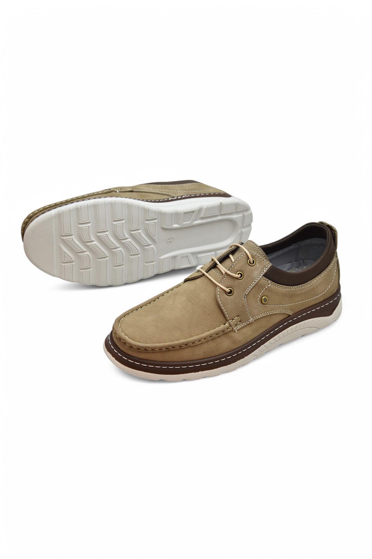 TAB2105 Ortopedik Taban Hakiki Deri Erkek Ayakkabı Günlük Erkek Tımbırlent Ayakkabı - Görsel 5