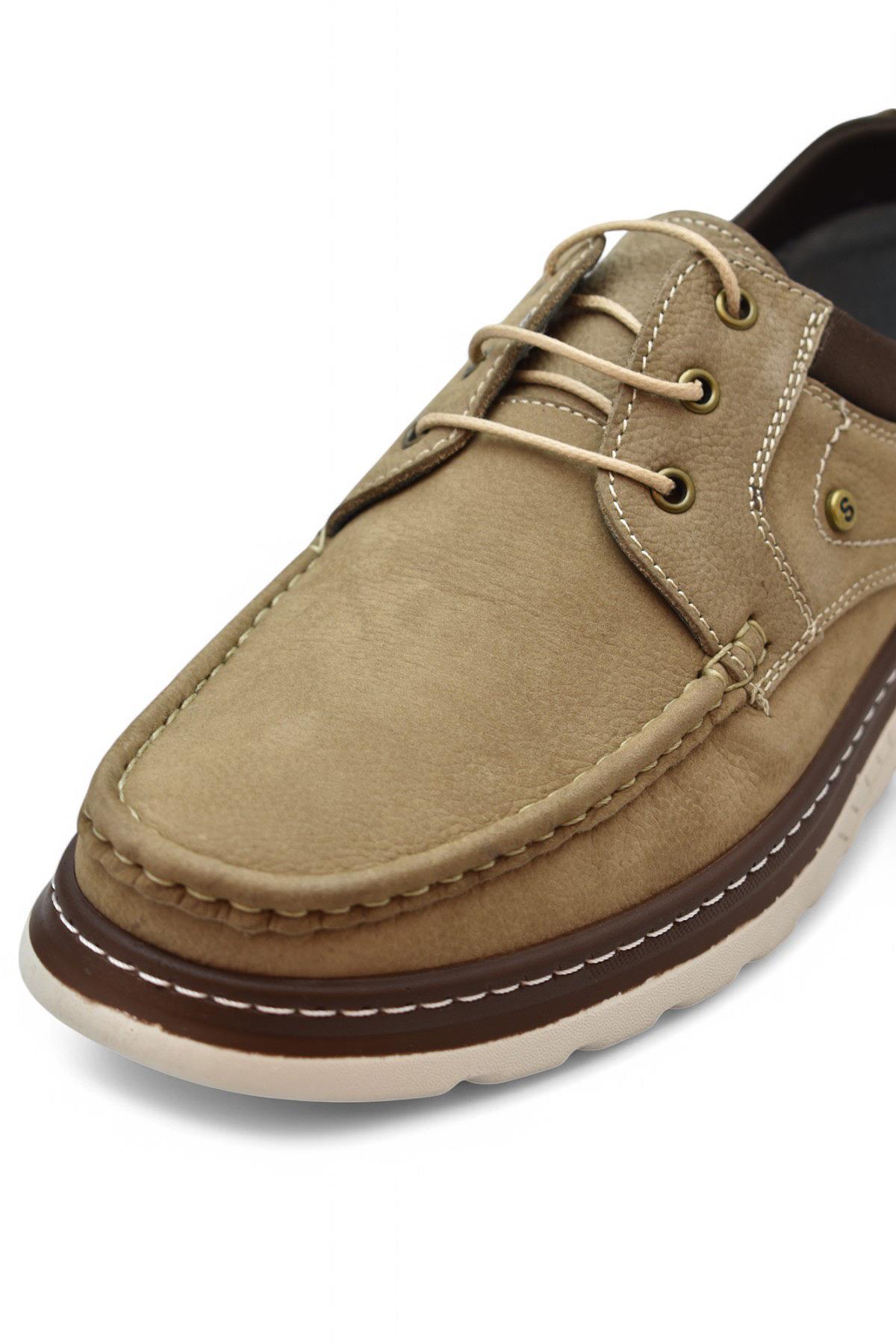 TAB2105 Ortopedik Taban Hakiki Deri Erkek Ayakkabı Günlük Erkek Tımbırlent Ayakkabı - Görsel 7