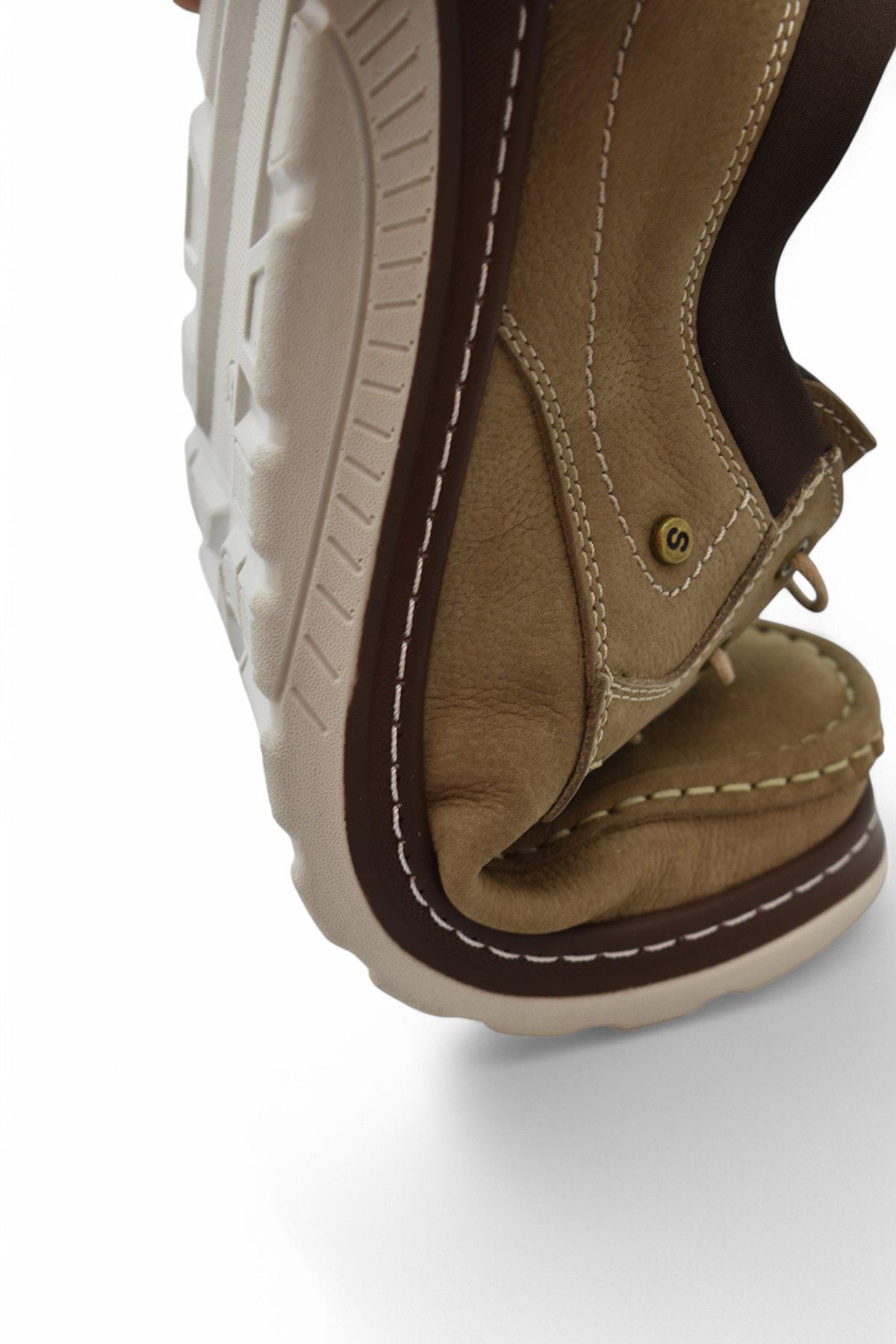 TAB2105 Ortopedik Taban Hakiki Deri Erkek Ayakkabı Günlük Erkek Tımbırlent Ayakkabı - Görsel 9