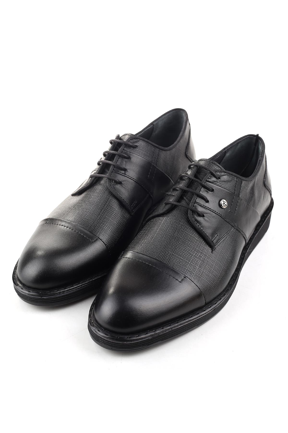 0281 Hakiki Deri Bağcıklı Hafif Taban Klasik Erkek Ayakkabı - Görsel 3