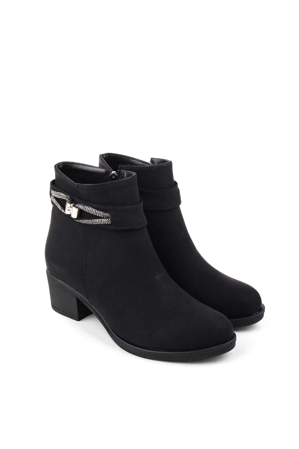 5 Cm Topuklu Kaymaz Kauçuk Taban Günlük Kadın Bot - Görsel 2