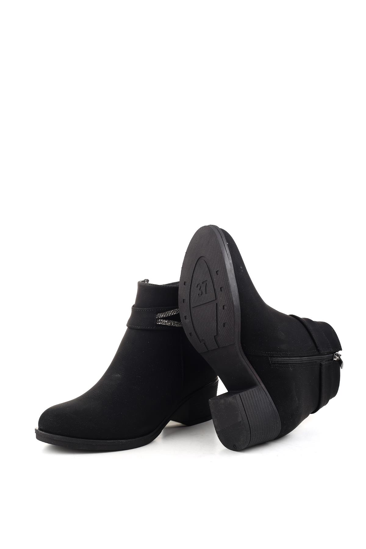 5 Cm Topuklu Kaymaz Kauçuk Taban Günlük Kadın Bot - Görsel 6