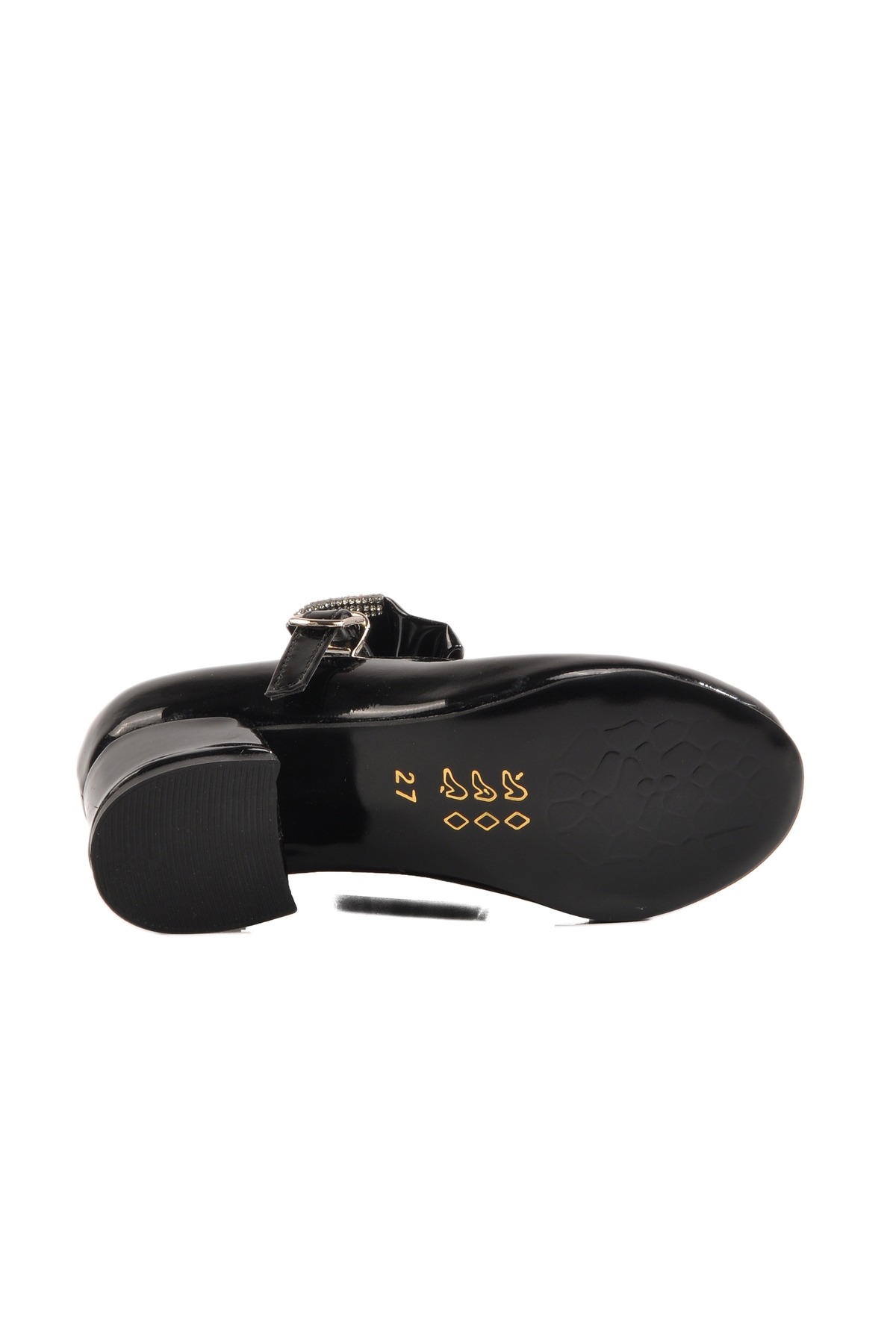 Aspor Siyah Fiyonk Kurdeleli Bantlı Kız Çocuk Babet - Görsel 6