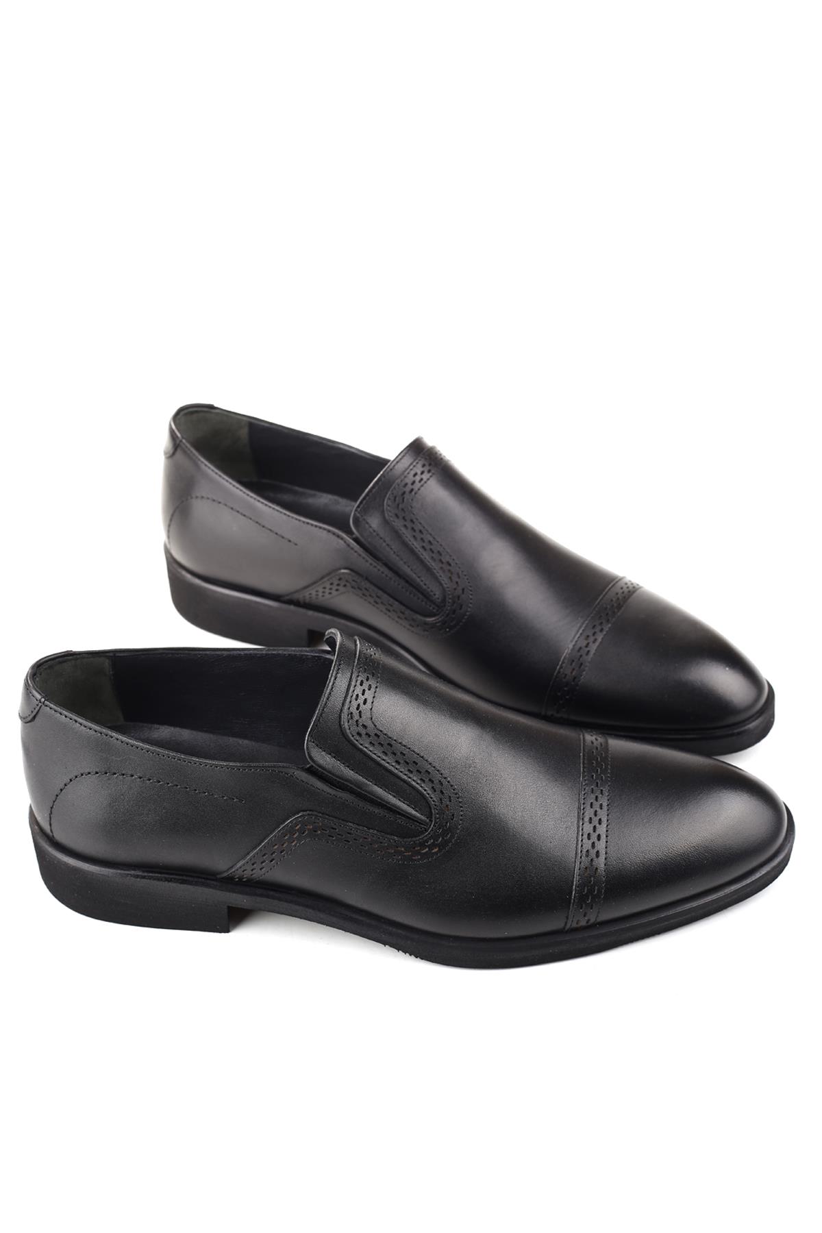 Hakiki Deri Termo Taban Bağcıksız Klasik Erkek Ayakkabı - Görsel 4