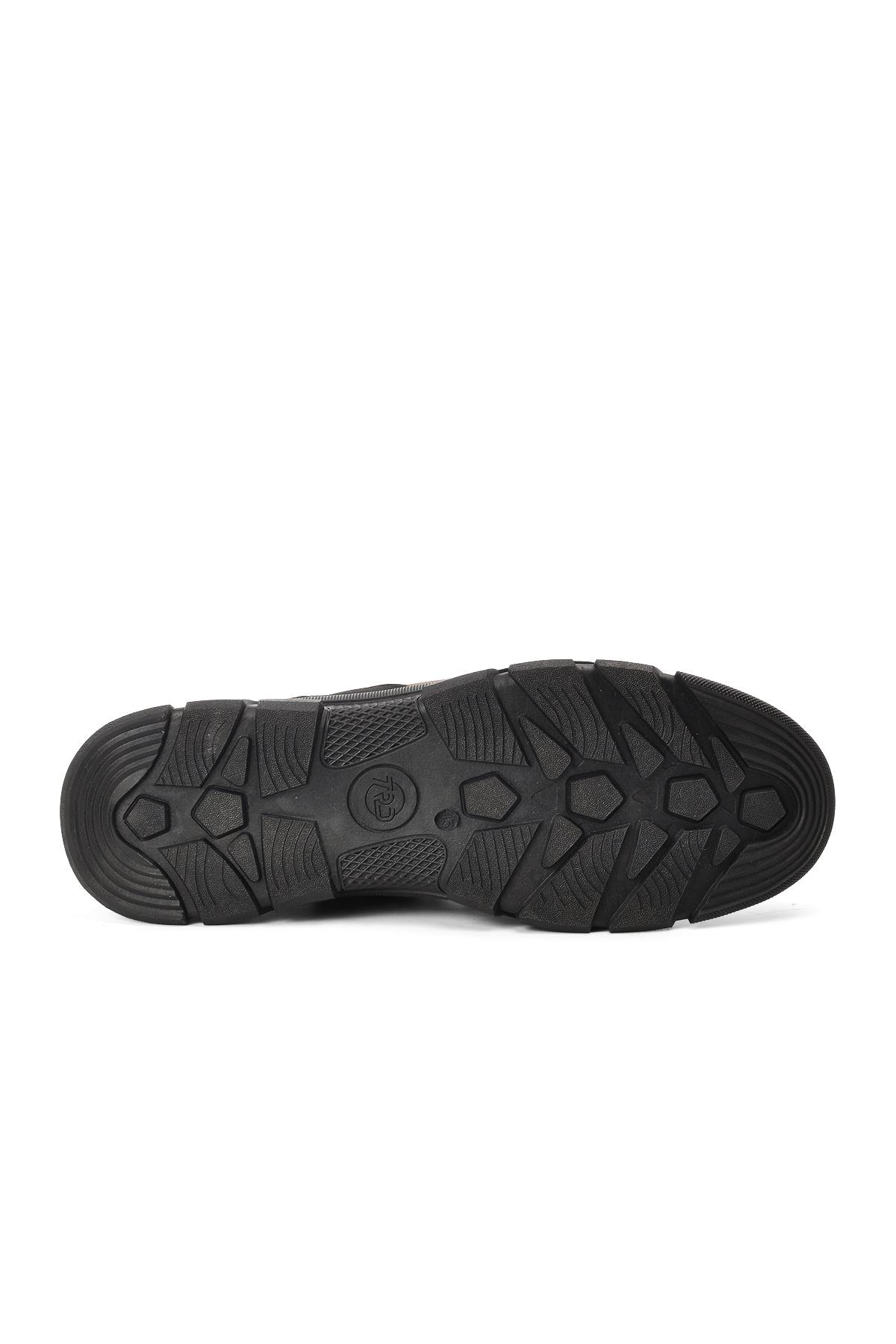 Aspor Kum Bej Siyah Hakiki Deri Sneaker Erkek Bot - Görsel 6