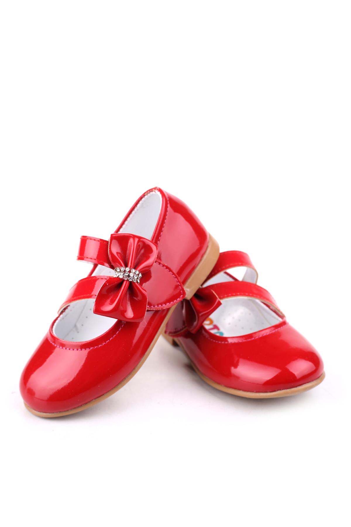 Ortaç-4603 Kız Bebek Balerin Rugan Babet Ayakkabı - Görsel 4