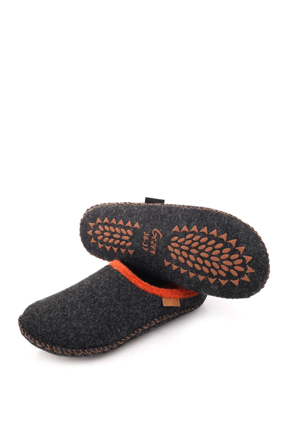 14771 Sessiz Kaydırmaz Taban Keçe Unisex Ev Ve Misafir Terliği - Görsel 6