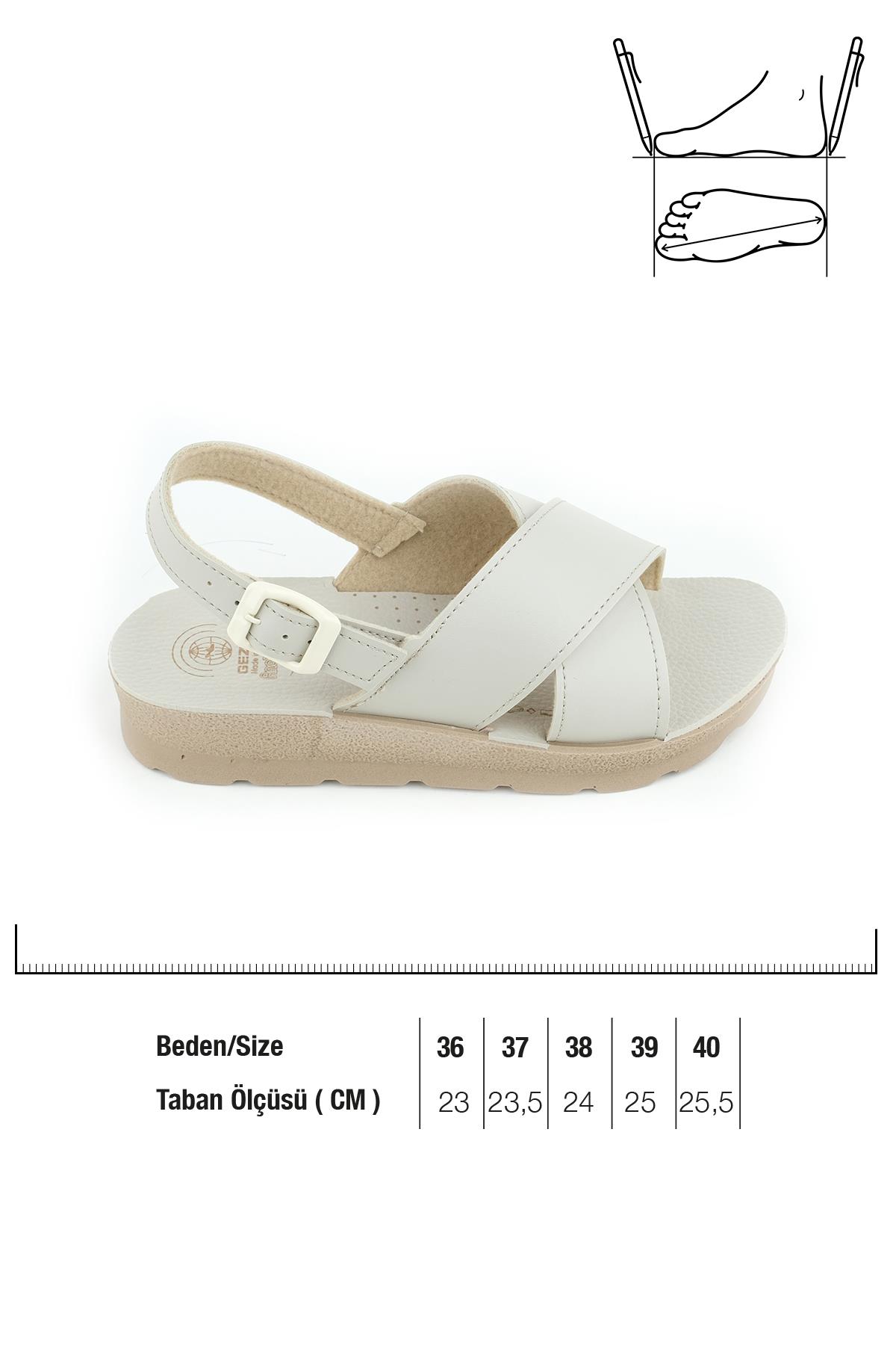 00022 Kadın Ortopedik Hac Umre Günlük Sandalet - Görsel 4