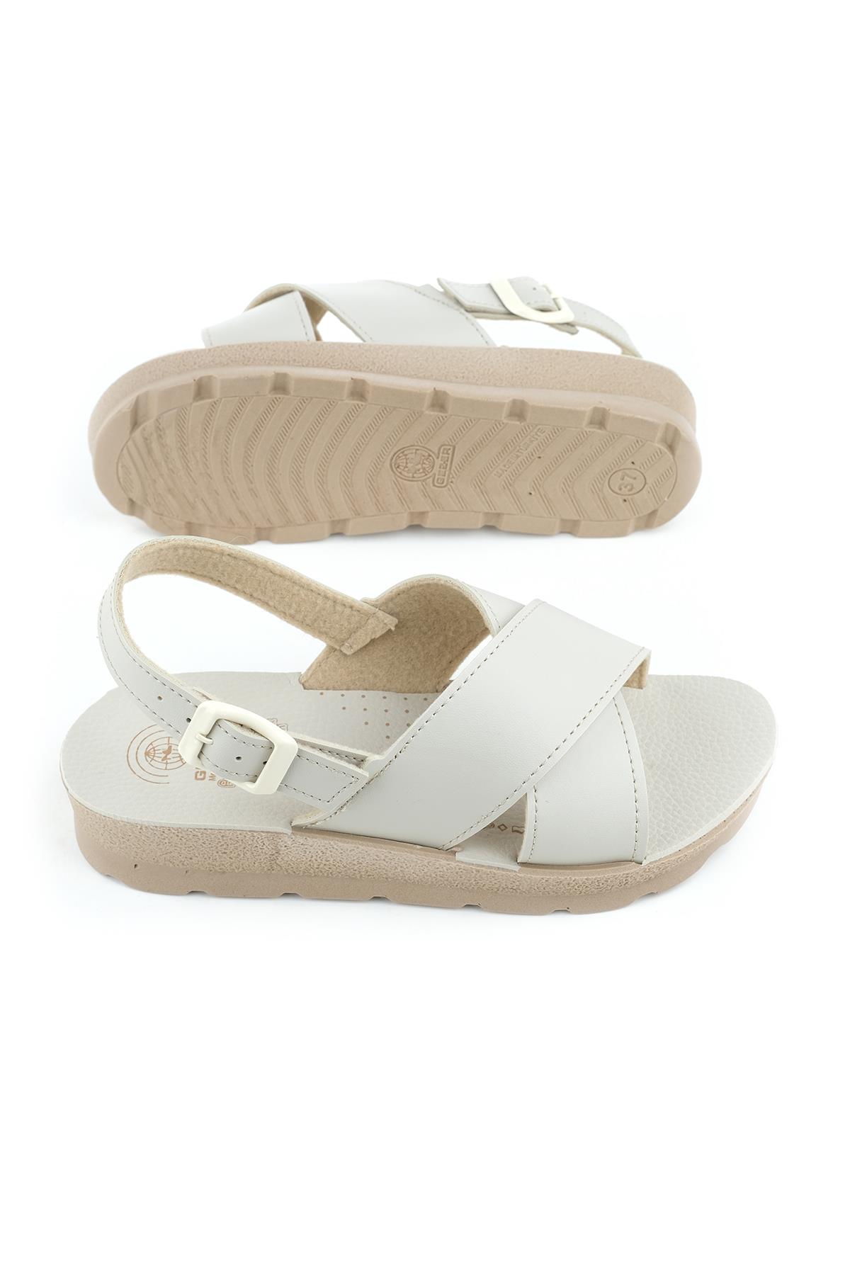 00022 Kadın Ortopedik Hac Umre Günlük Sandalet - Görsel 6